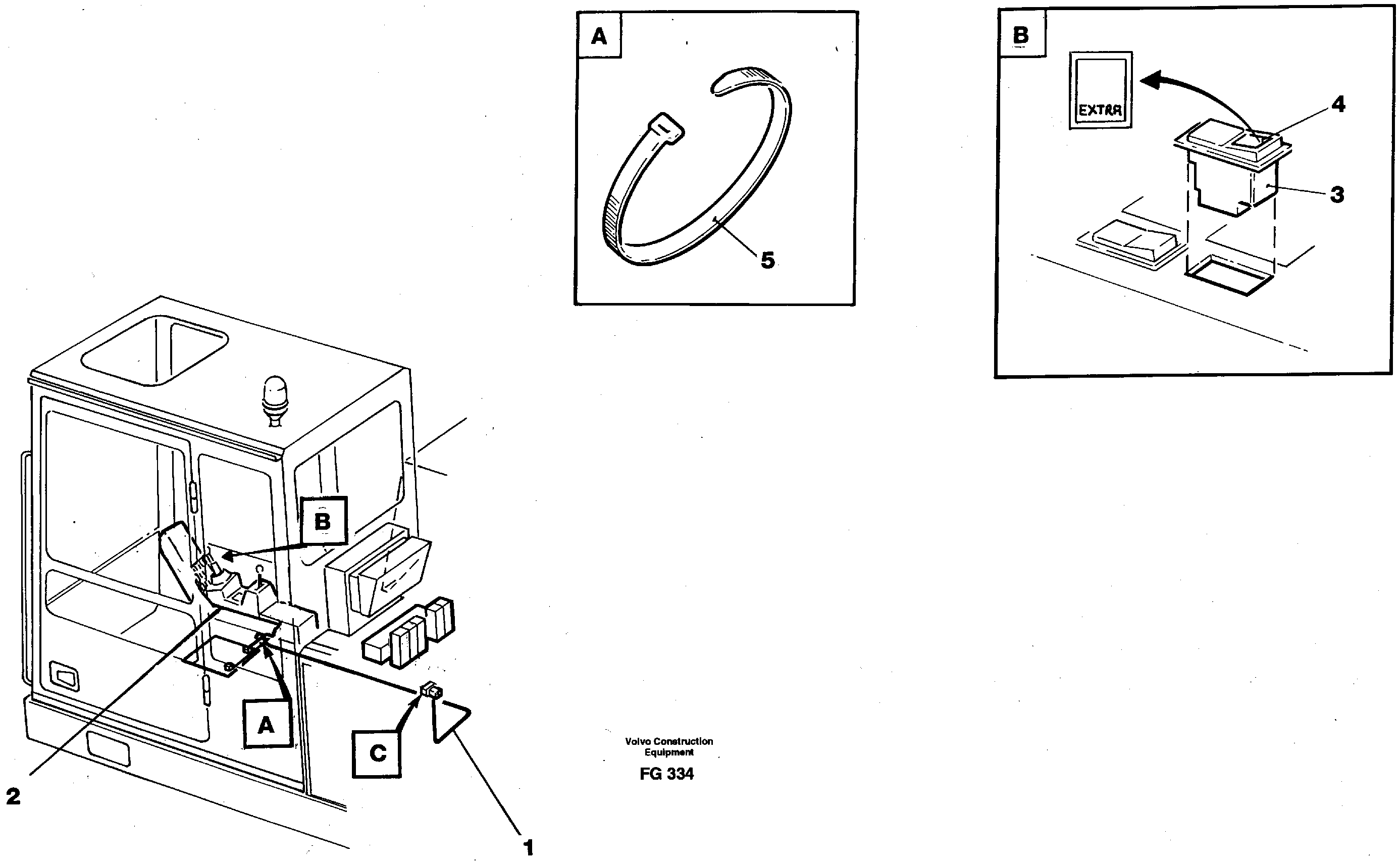 Electric installation, boom-slope + shears-slope+ boom-shears  14258321 — volvo parts diagram
