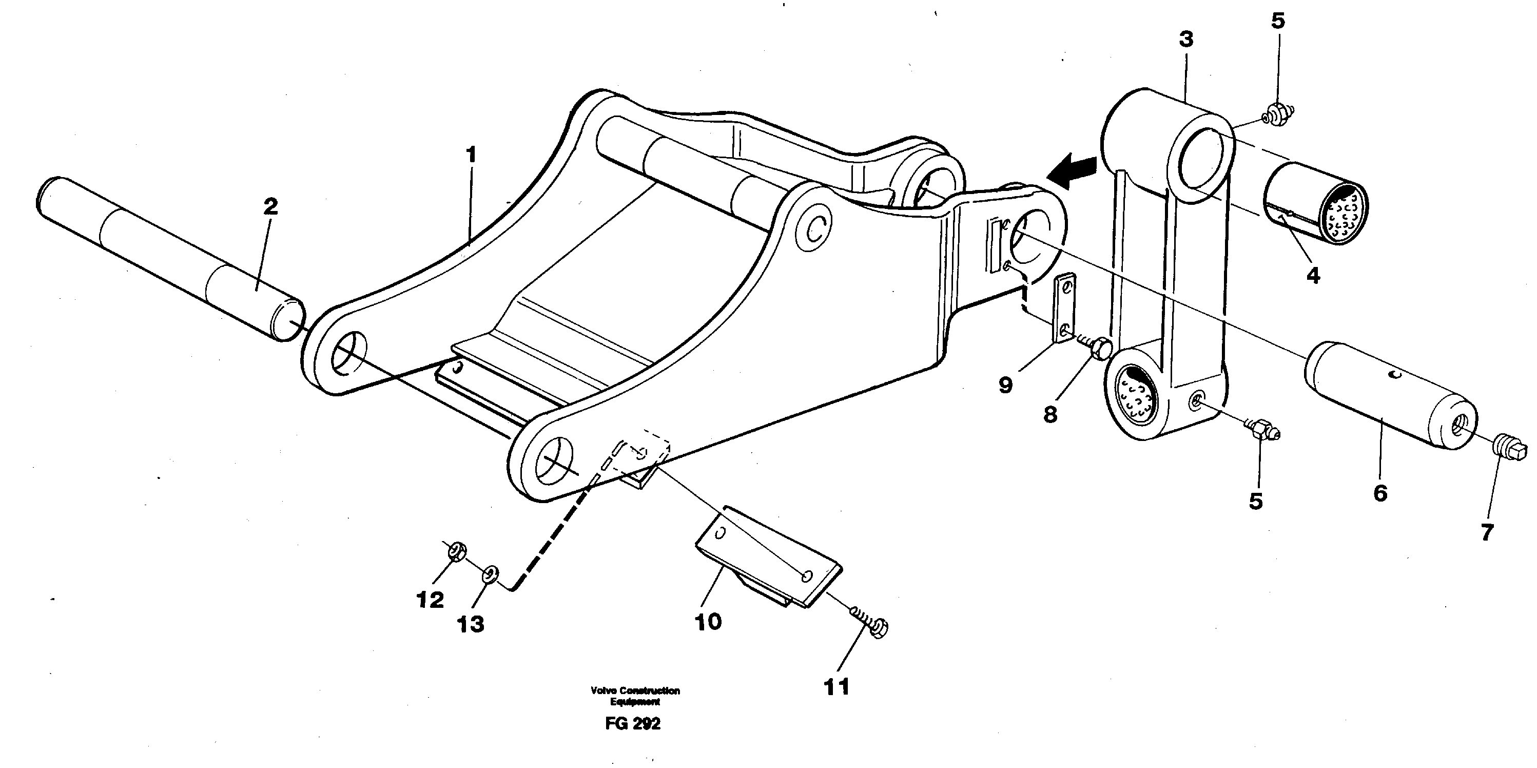 Clamshell rest  14259271 — volvo parts diagram