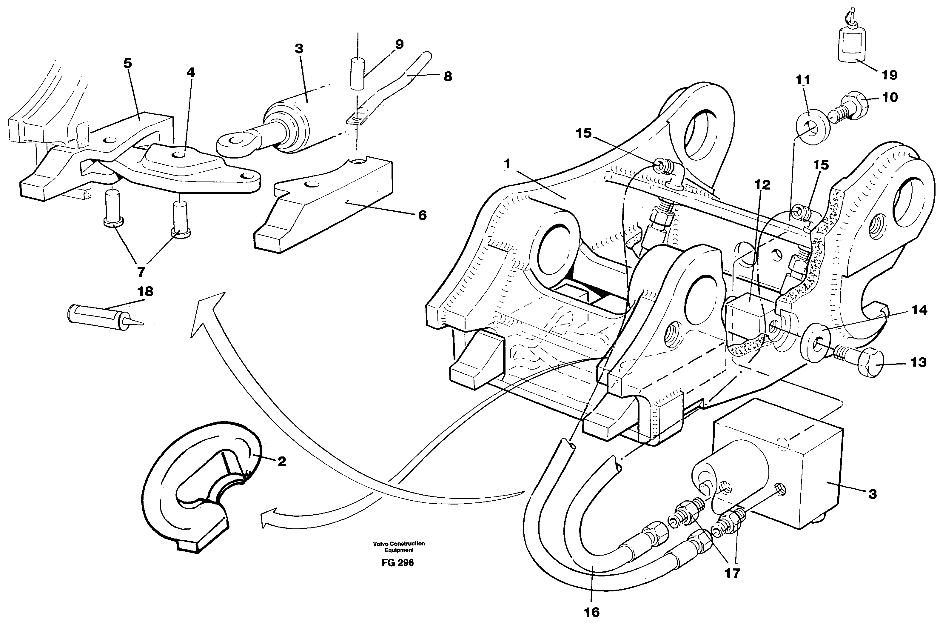 Quickfit, hydraulic  14264492 — volvo parts diagram