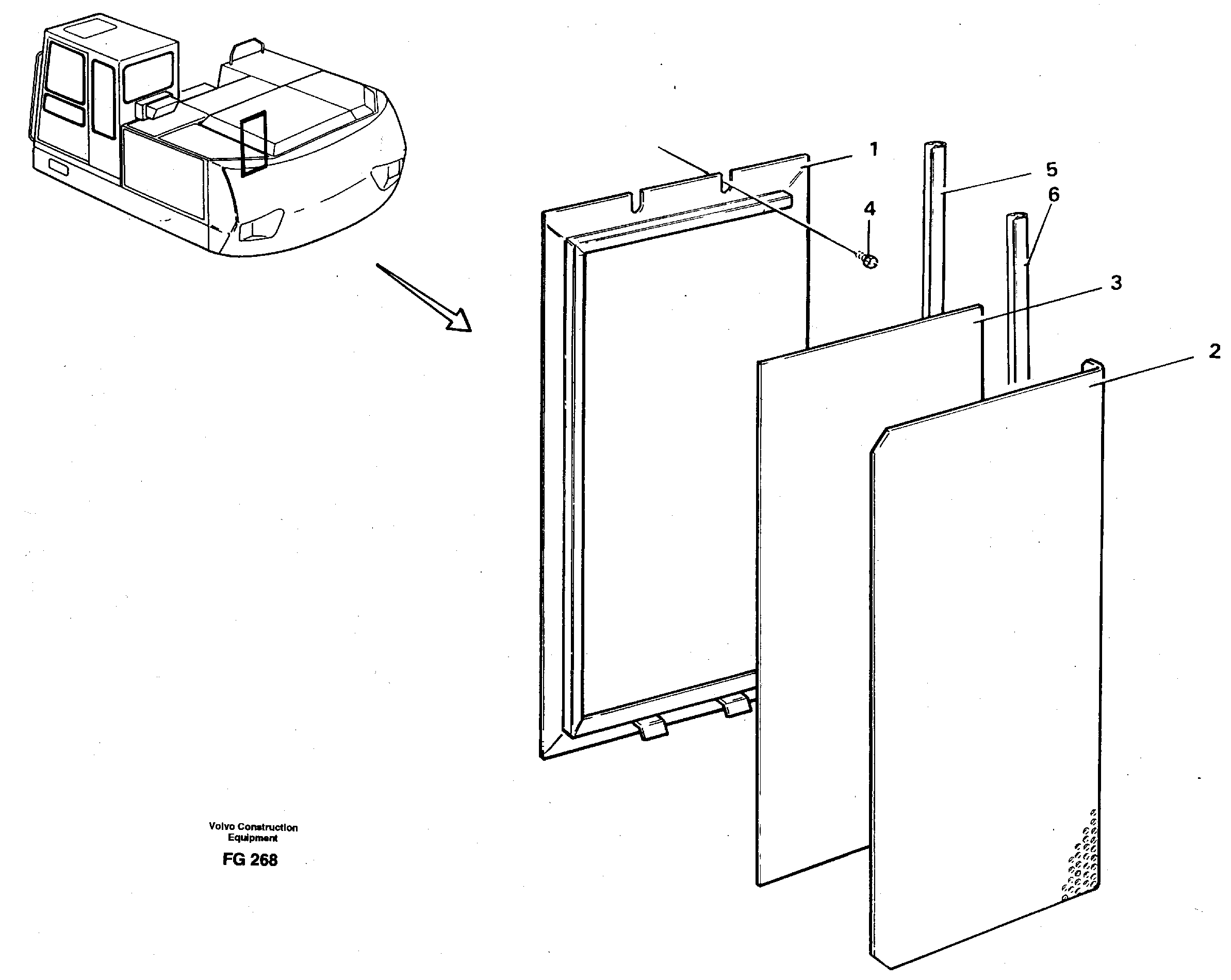 Frame, engine cover rear — volvo parts diagram