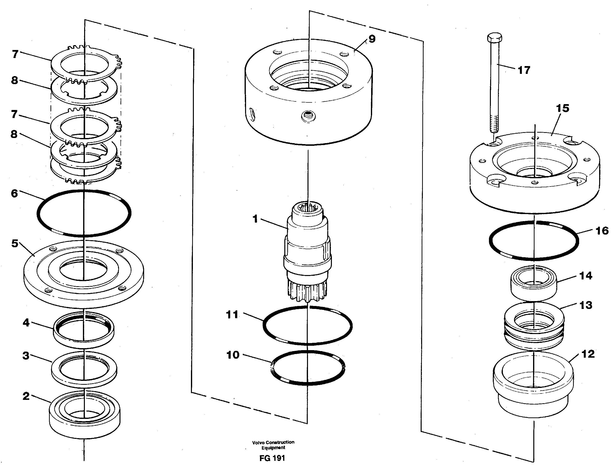 Slewing brake — volvo parts diagram