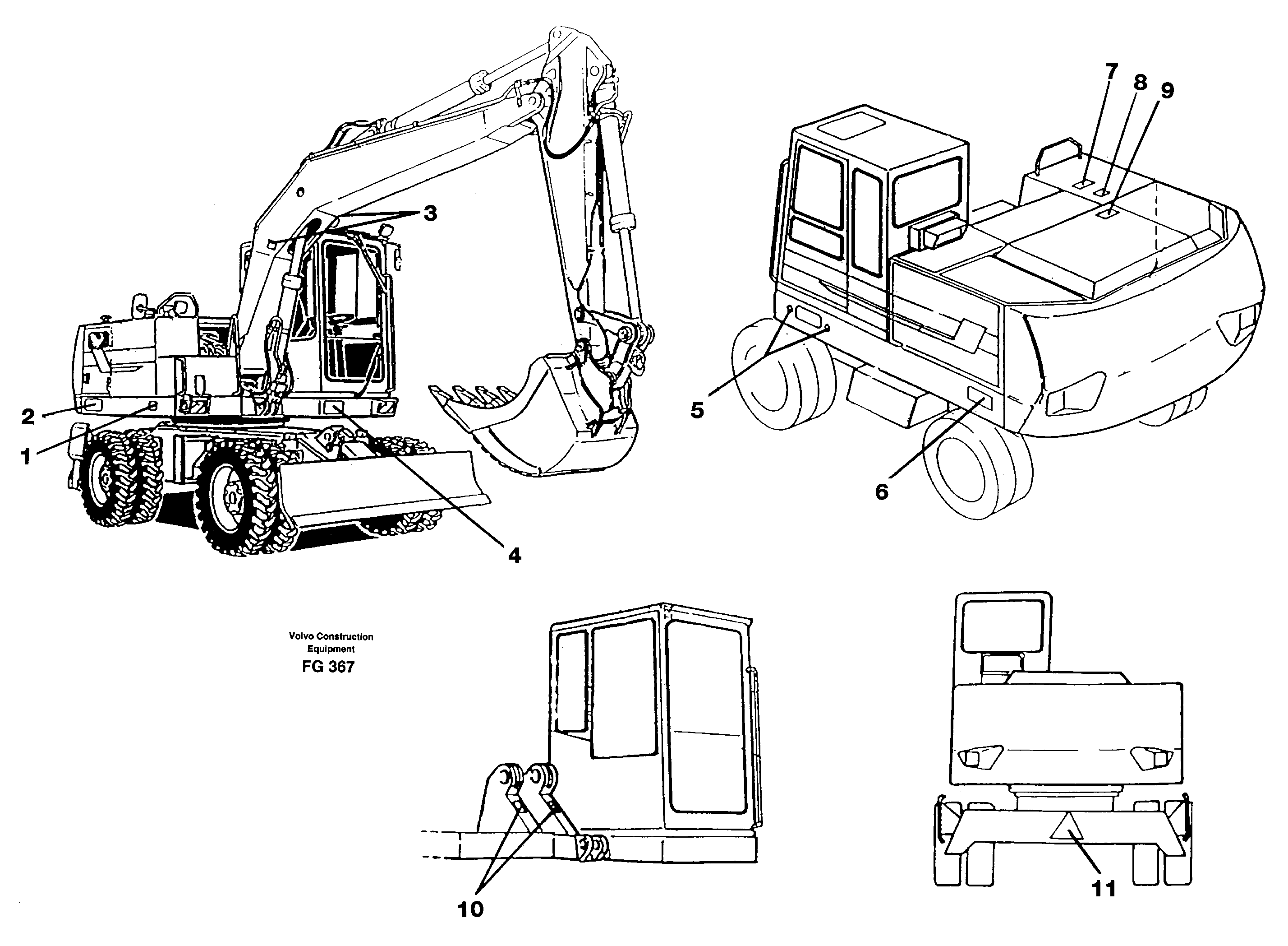 Sign plates and transfer,outer location — volvo parts diagram