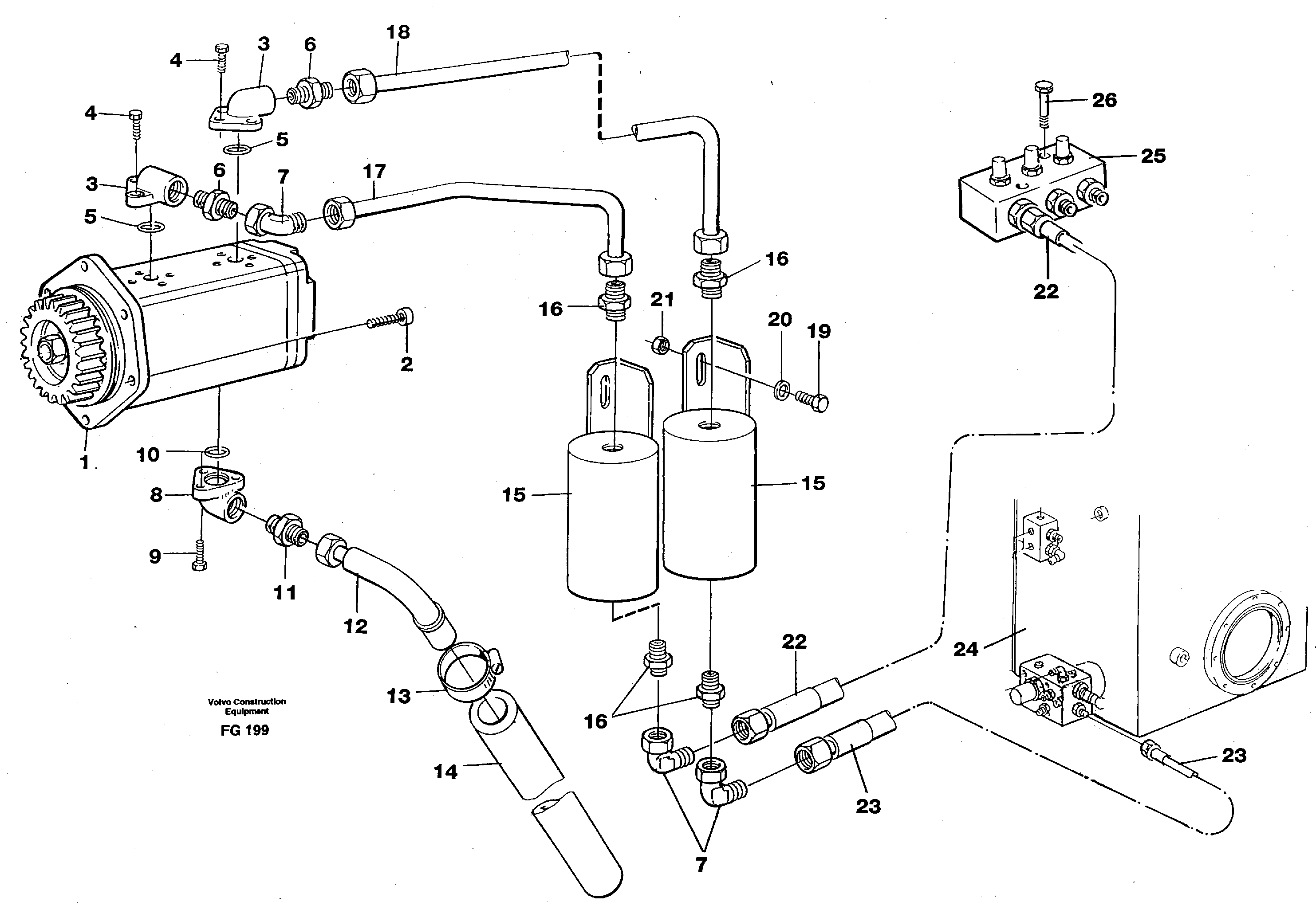 Servo pump — volvo parts diagram