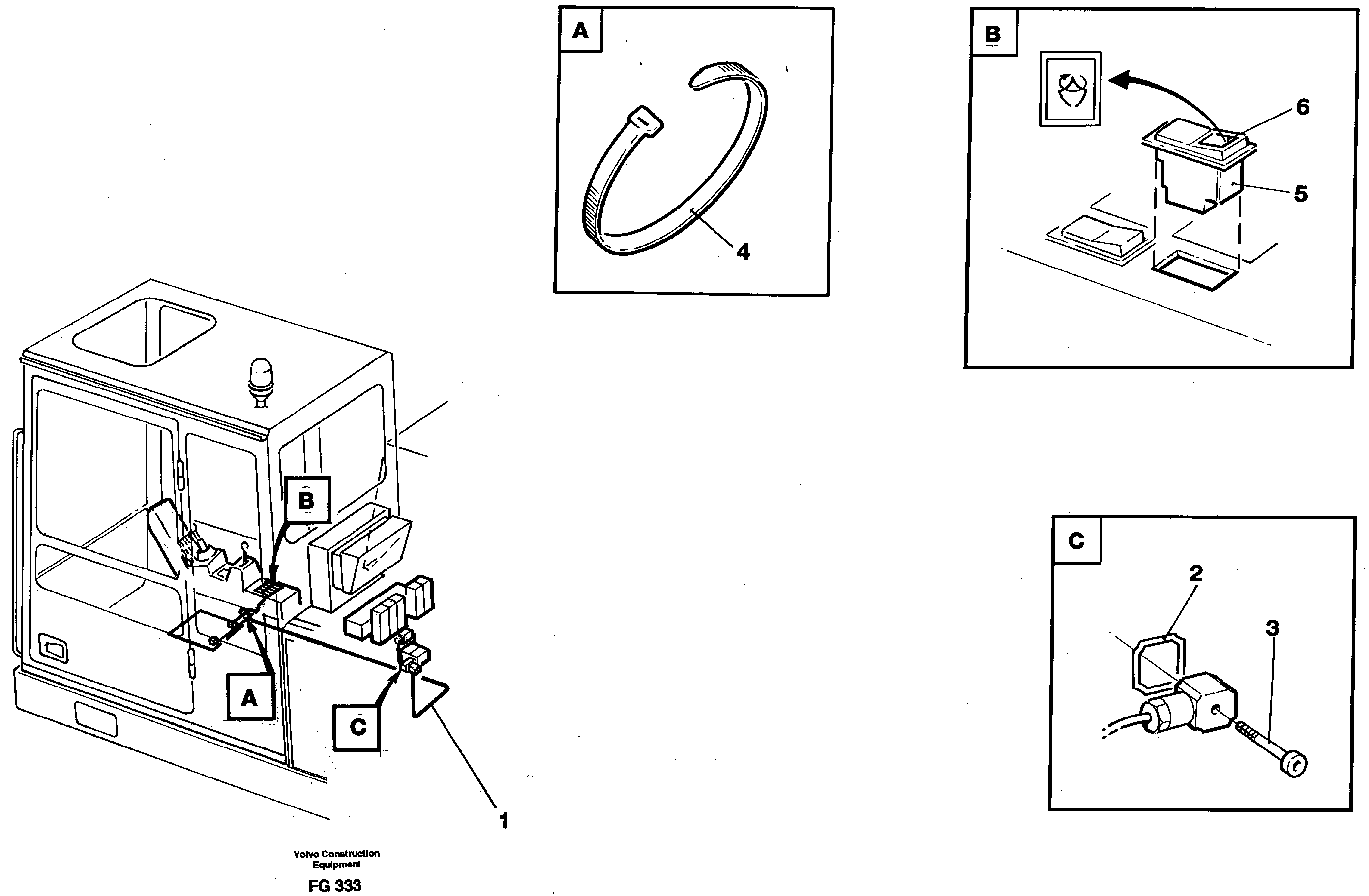 Electric installation for materials handling equipment.  14341340 — volvo parts diagram