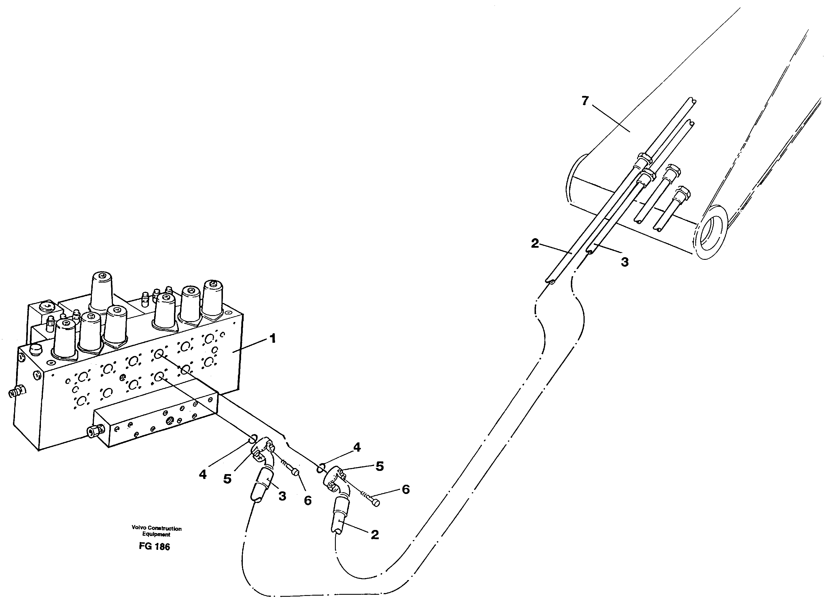 Hydraulic system, bucket — volvo parts diagram