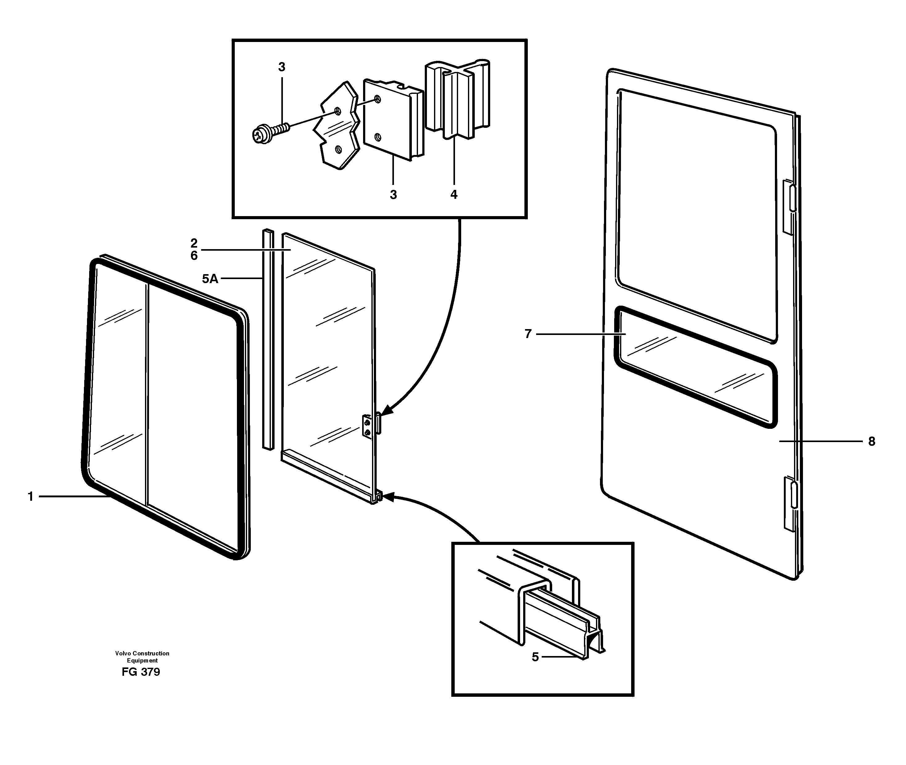 Sliding window — volvo parts diagram