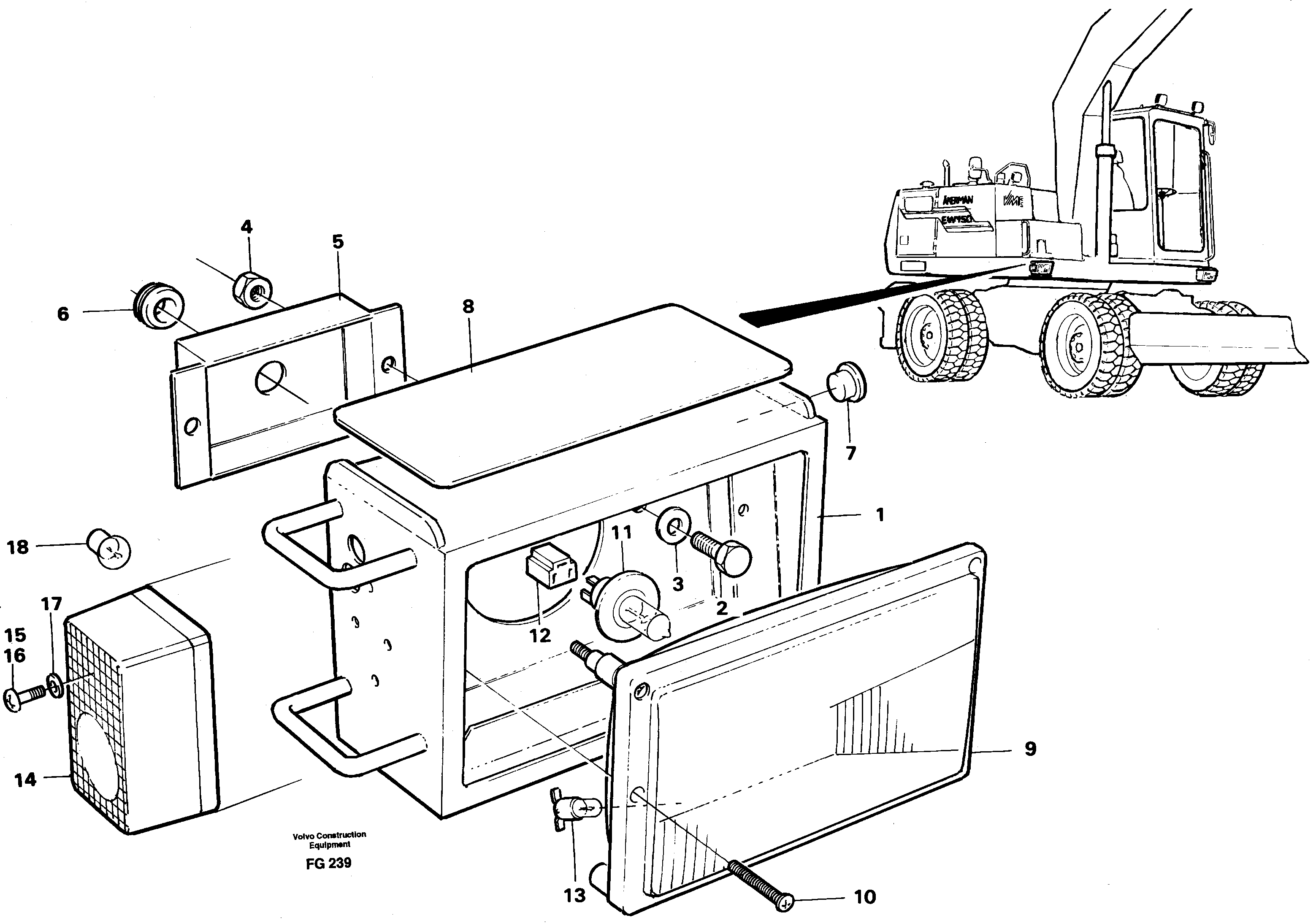 Headlamp — volvo parts diagram