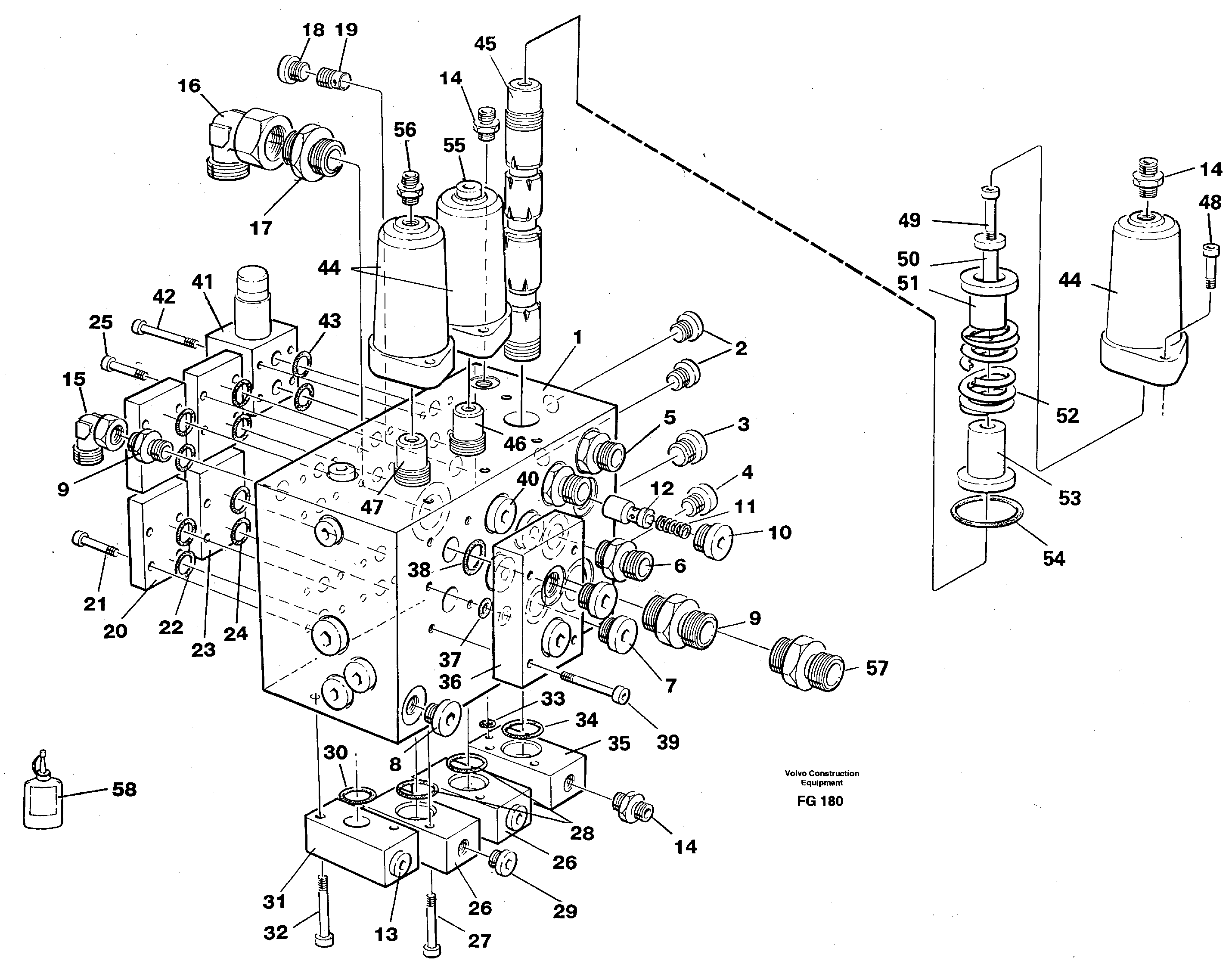 Slew valve assembly — volvo parts diagram