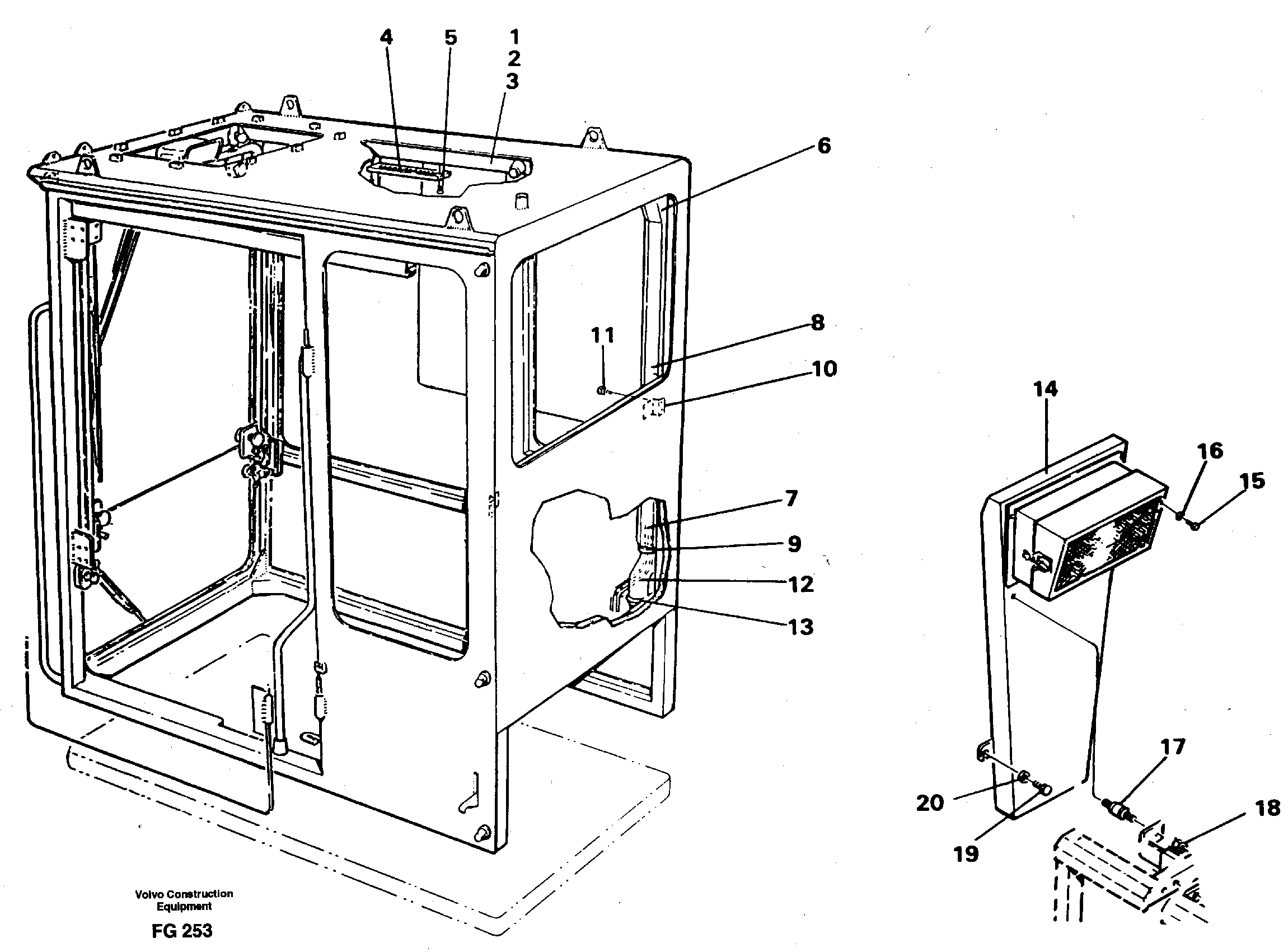 Air duct, cab — volvo parts diagram