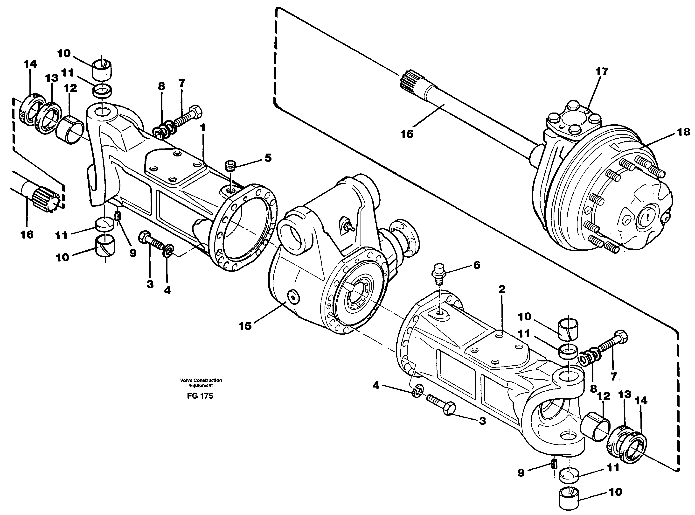 Axle beam  14268049 — volvo parts diagram