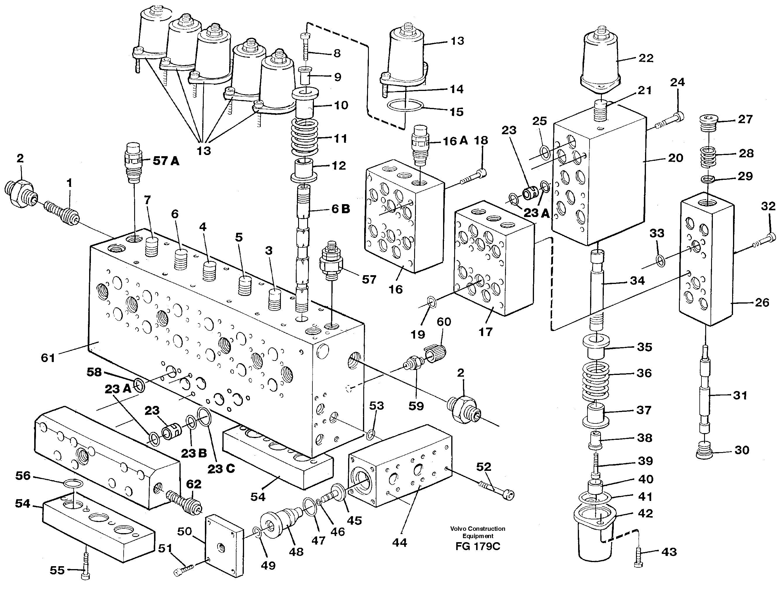 Main valve assembly, valves — volvo parts diagram