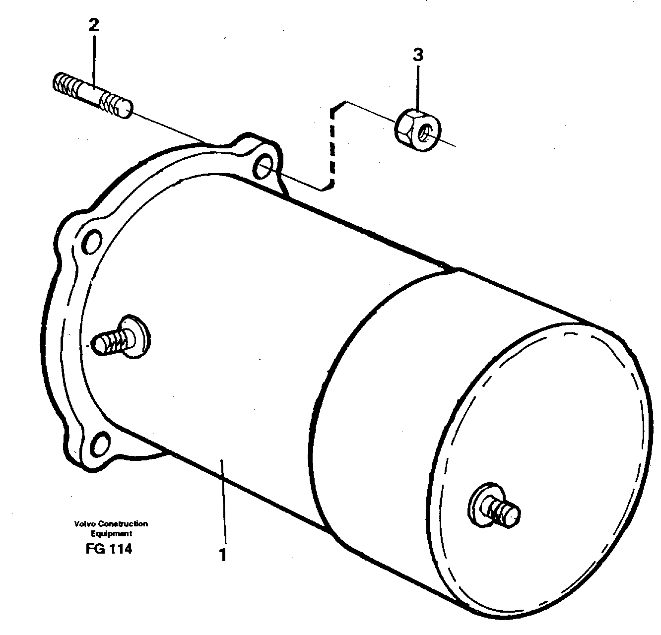Starter motor, mounting — volvo parts diagram