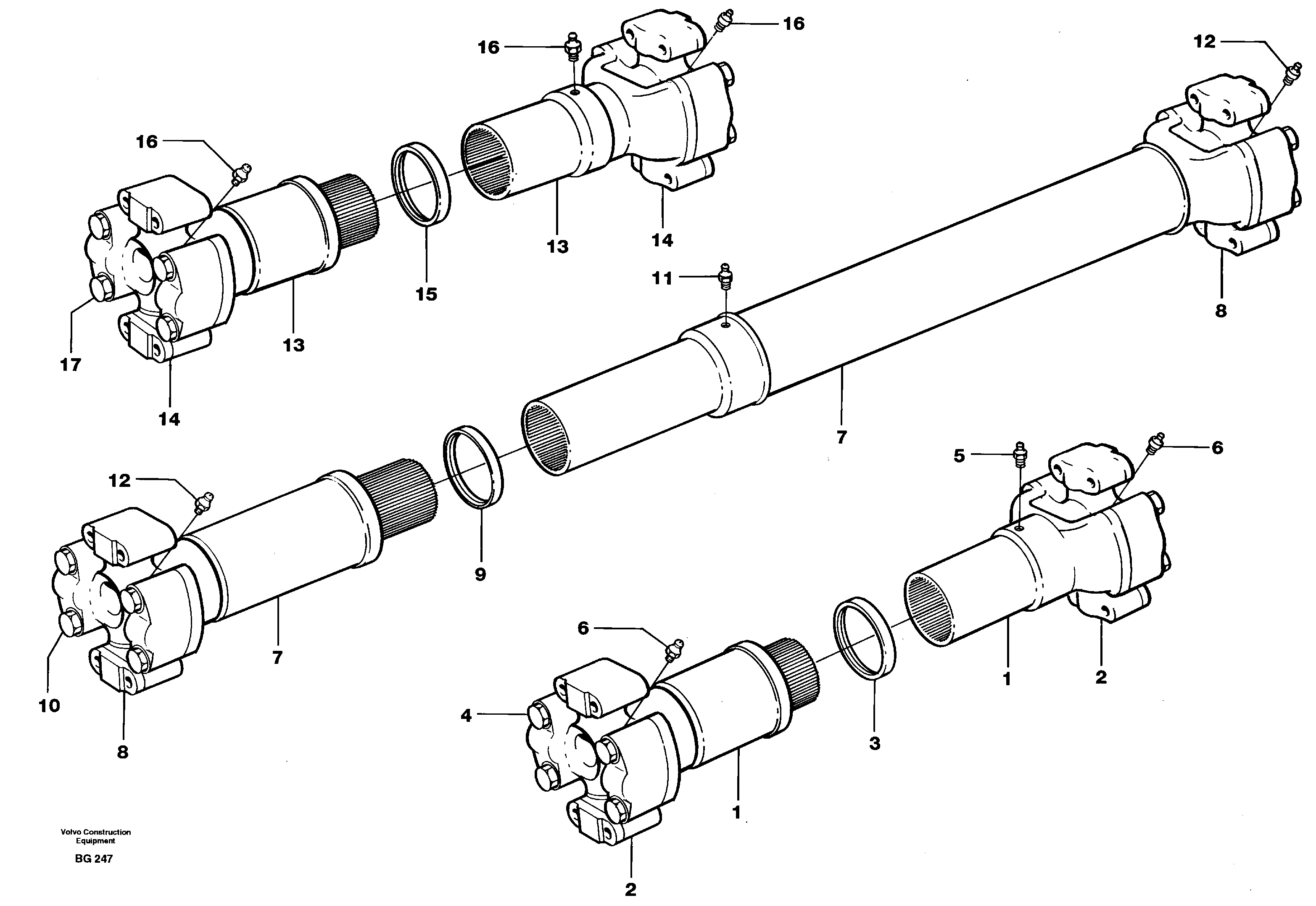 Propeller shaft — volvo parts diagram
