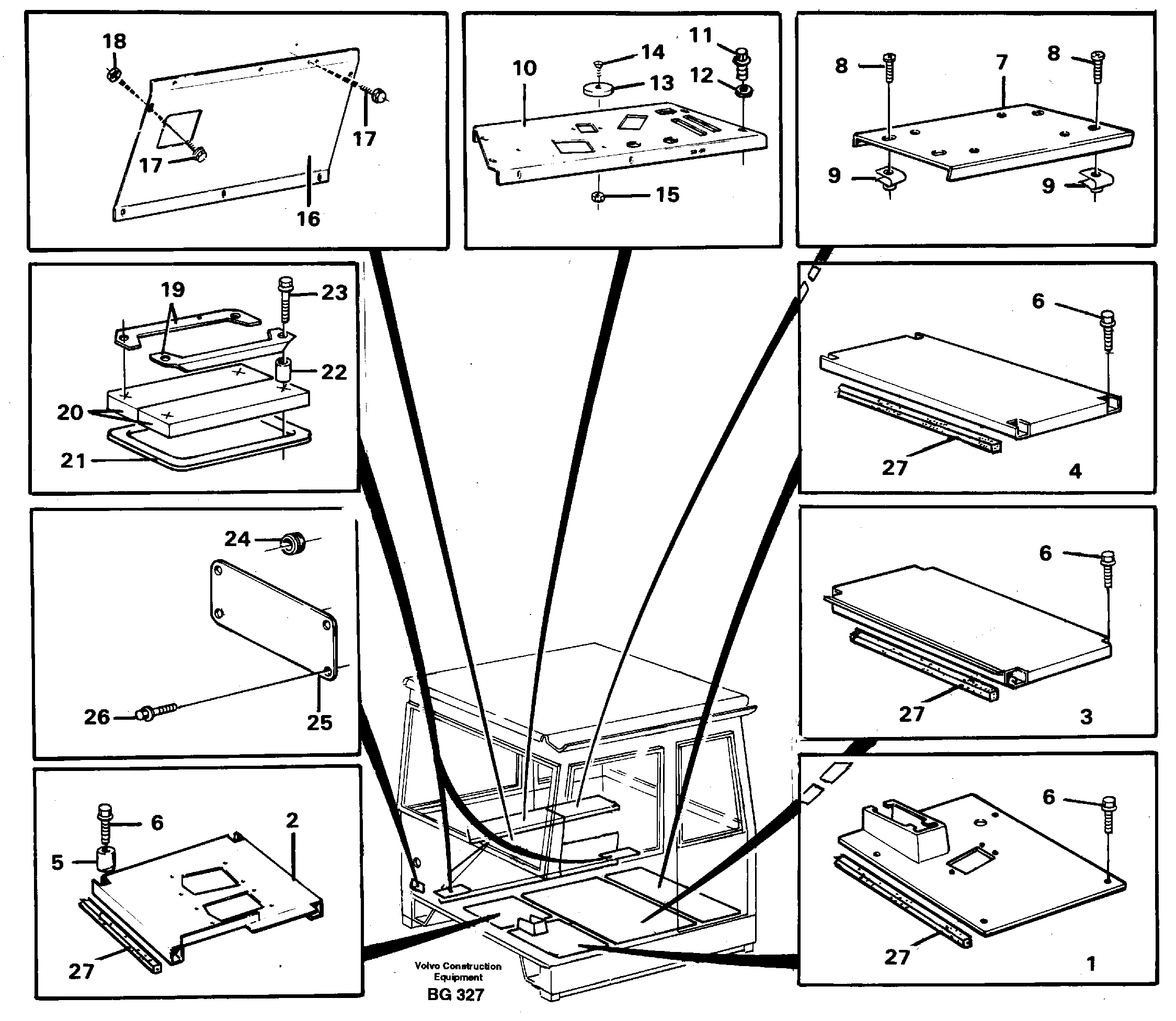 Floor panels and cover plates — volvo parts diagram