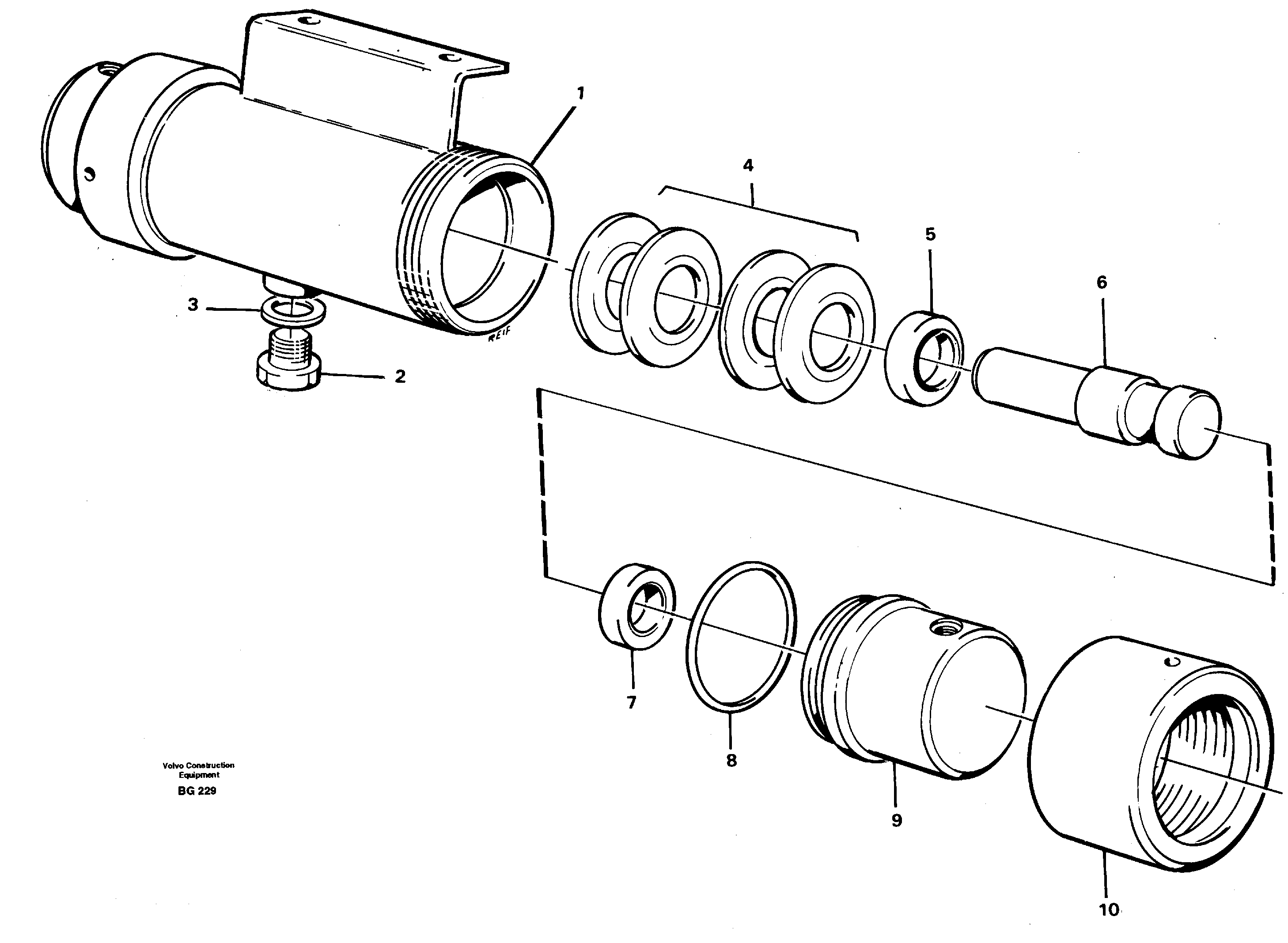 Damping cylinder — volvo parts diagram