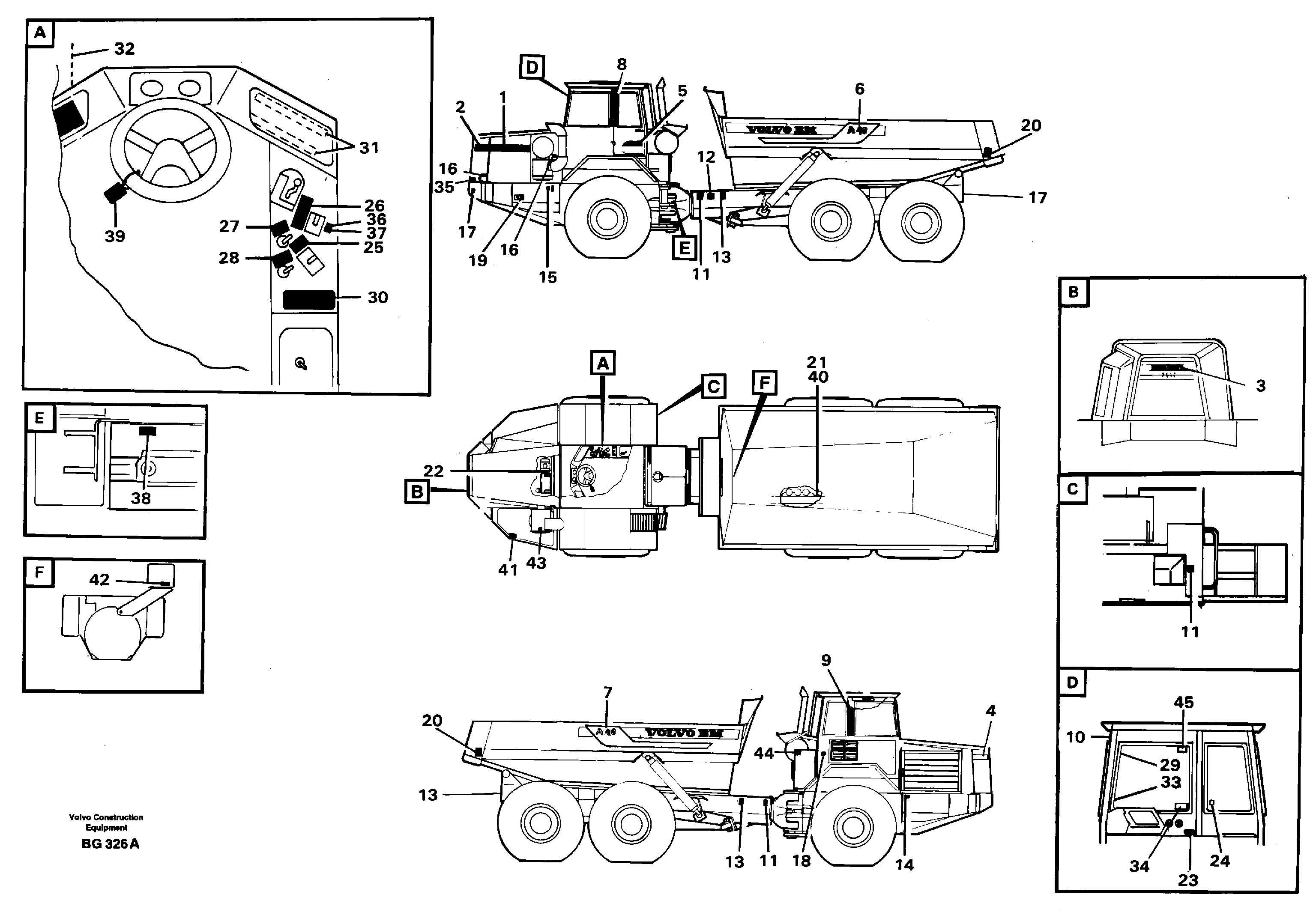 Sign plates and decals — volvo parts diagram