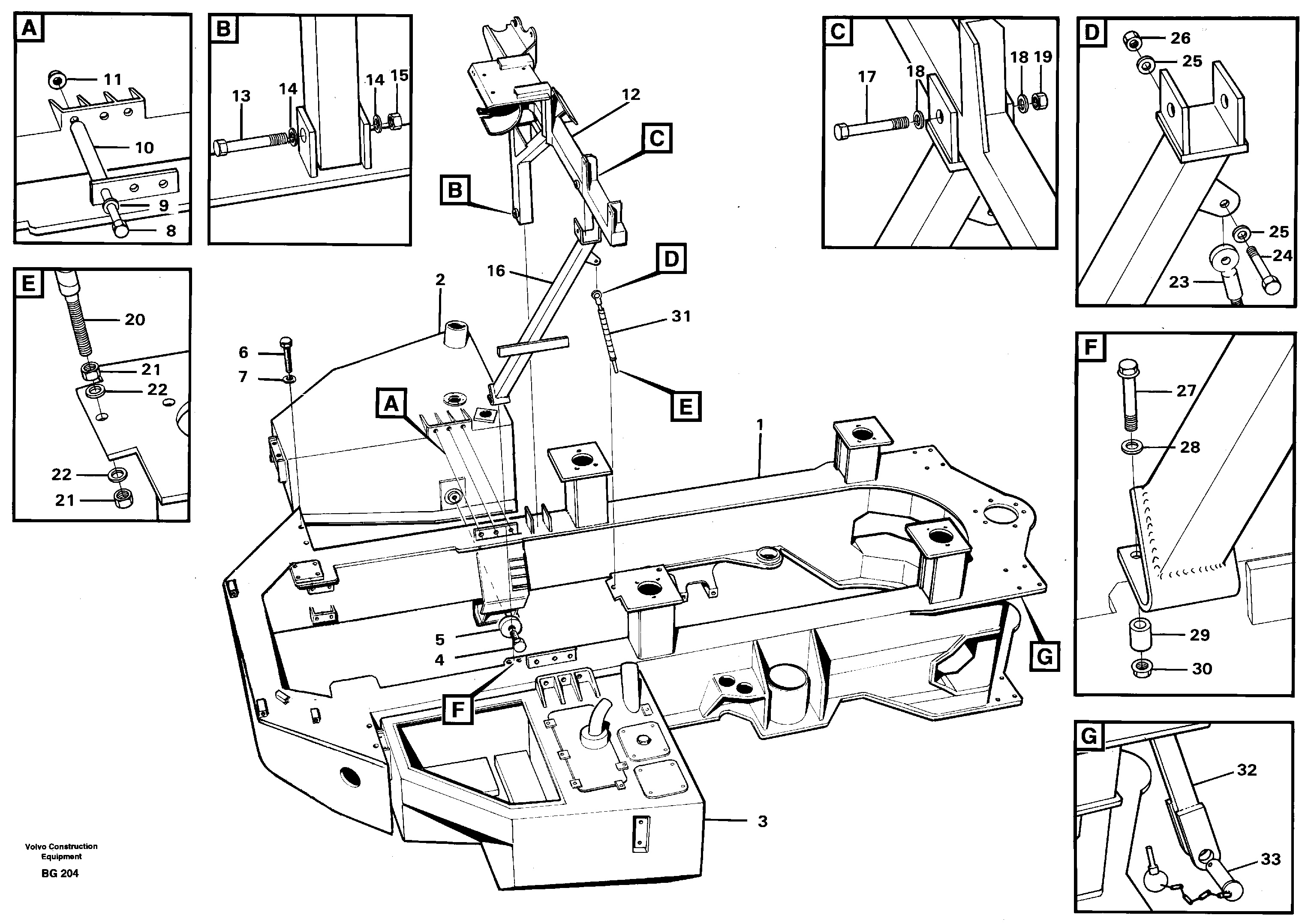 Frame, Front — volvo parts diagram