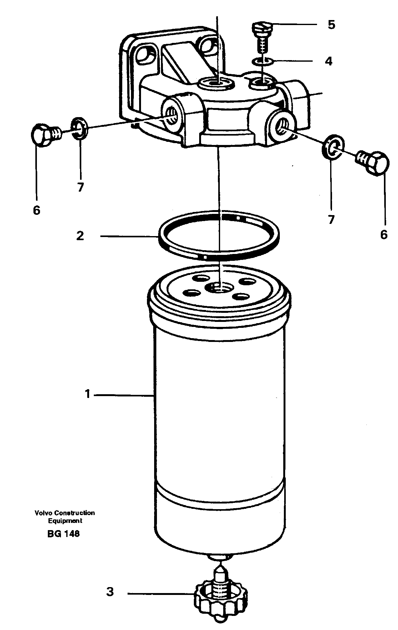 Water separator — volvo parts diagram