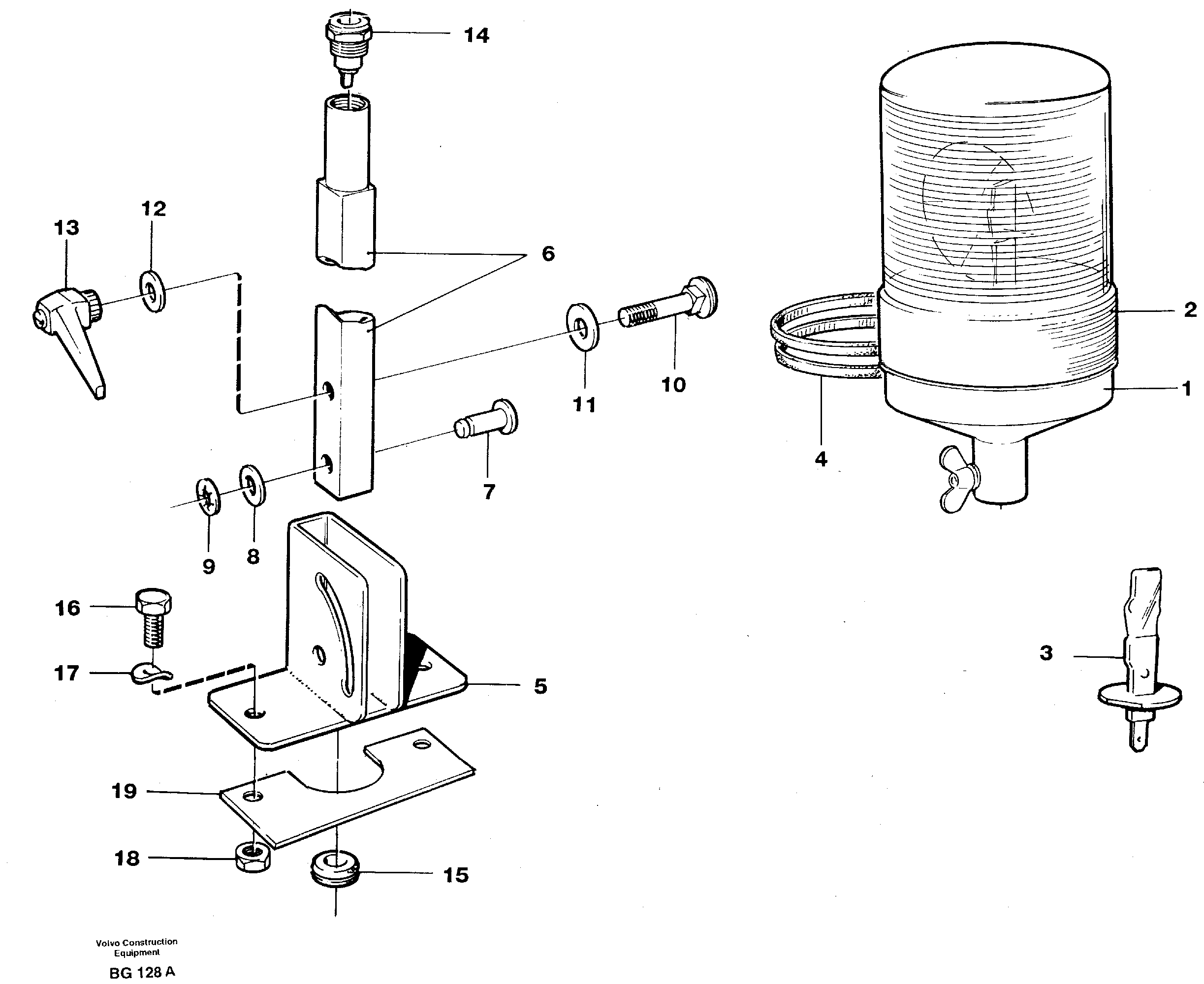 Rotating beacon  91897 — volvo parts diagram