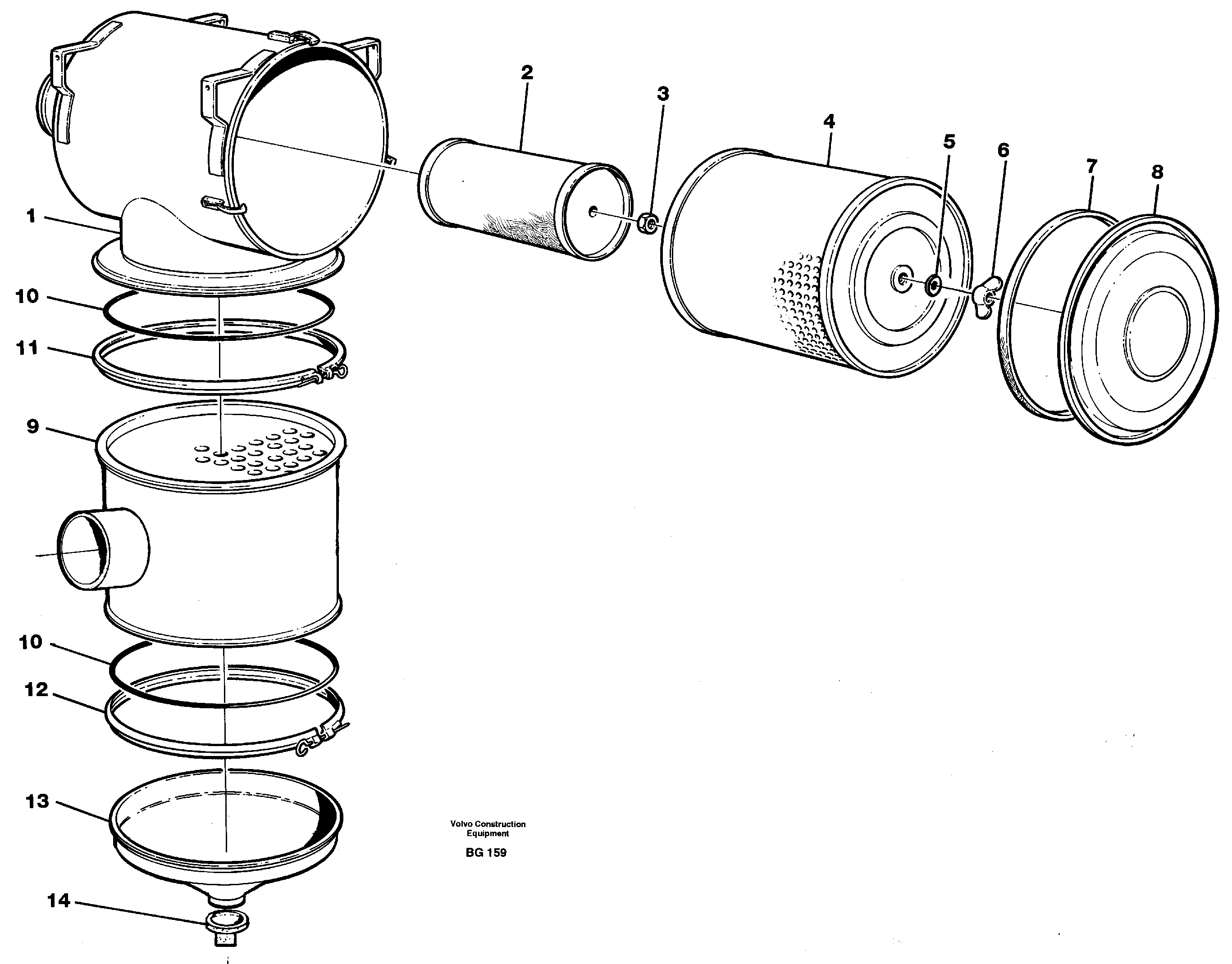 Air filter — volvo parts diagram