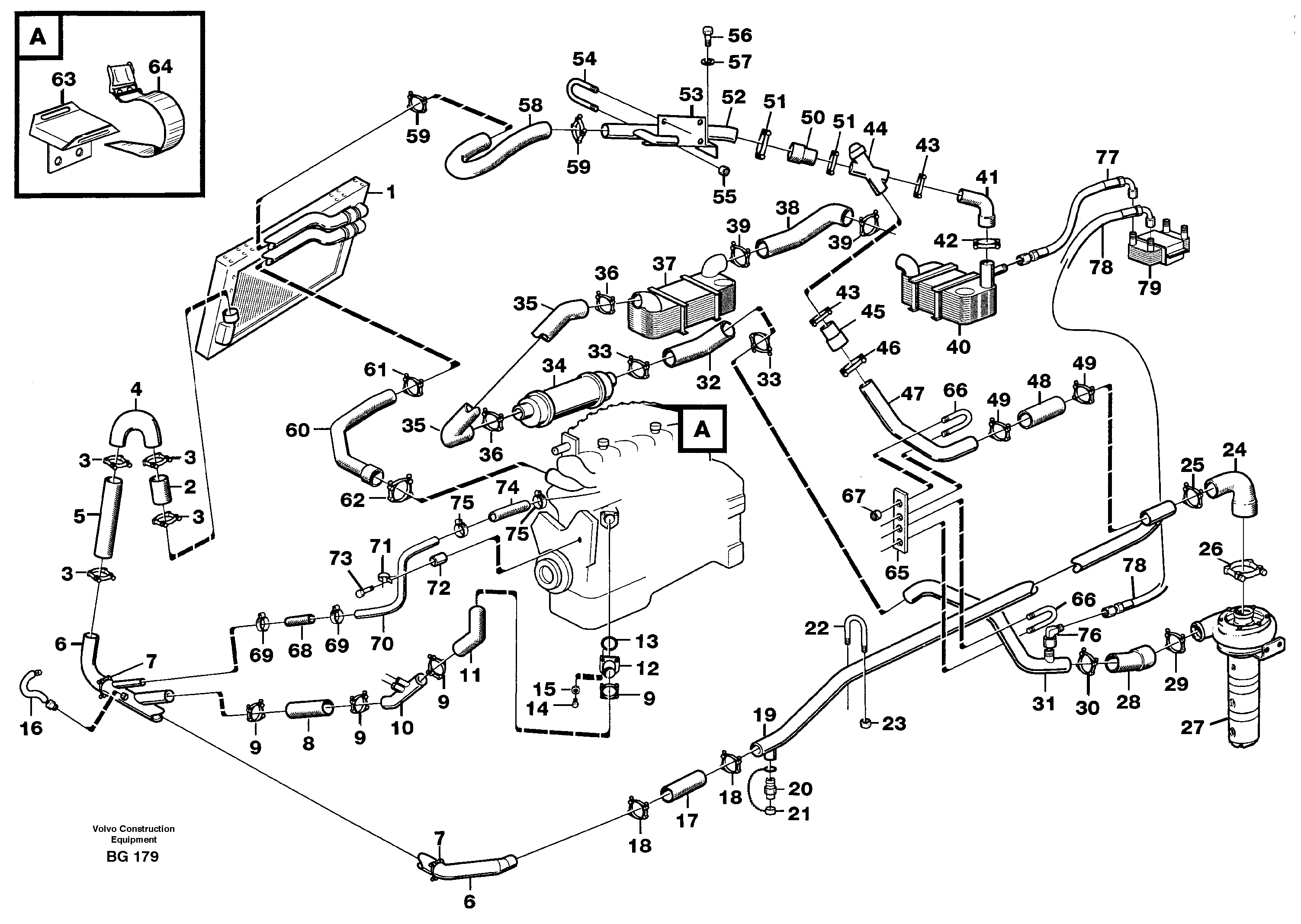 Cooling system — volvo parts diagram