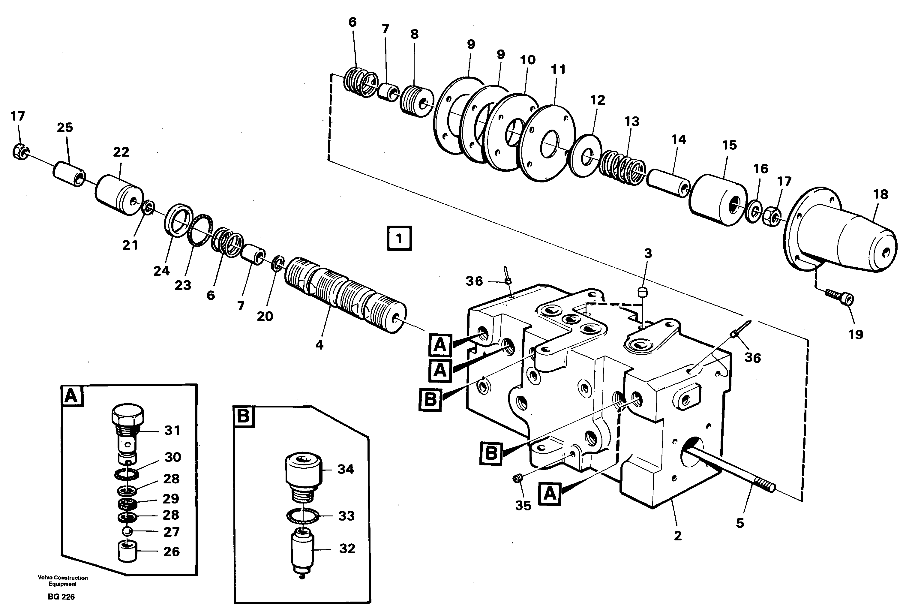 Steering unit — volvo parts diagram