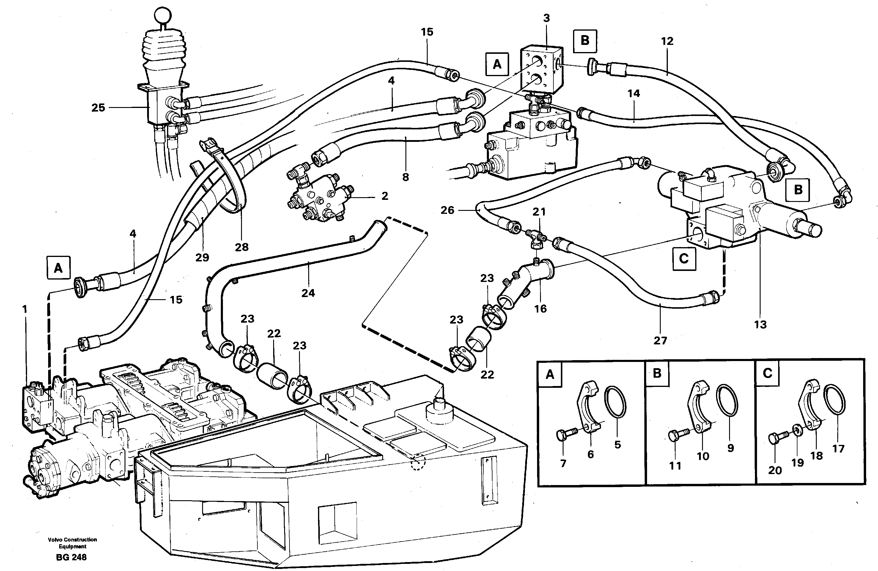 Tipping system, motor unit — volvo parts diagram