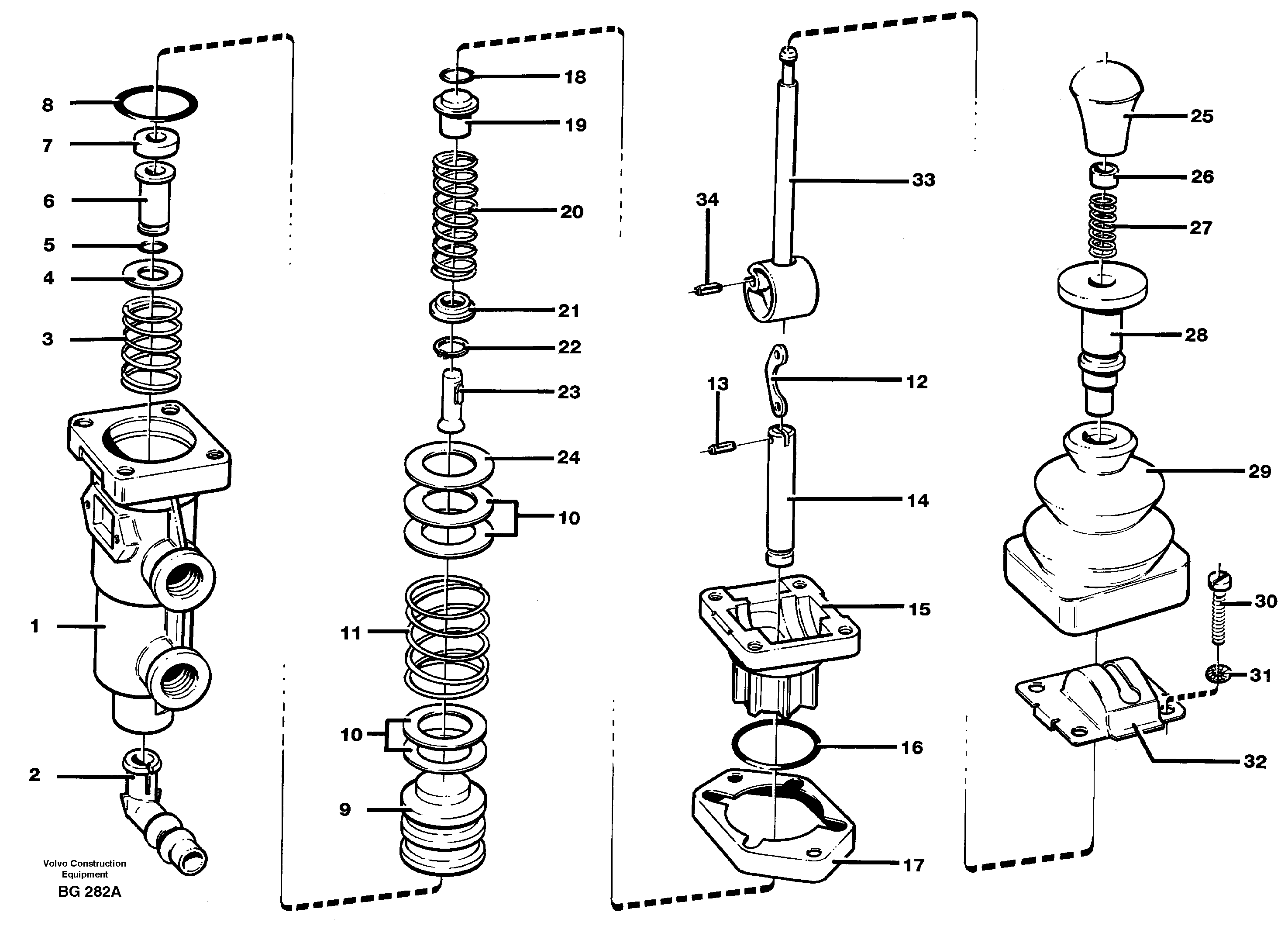 Parking brake valve — volvo parts diagram