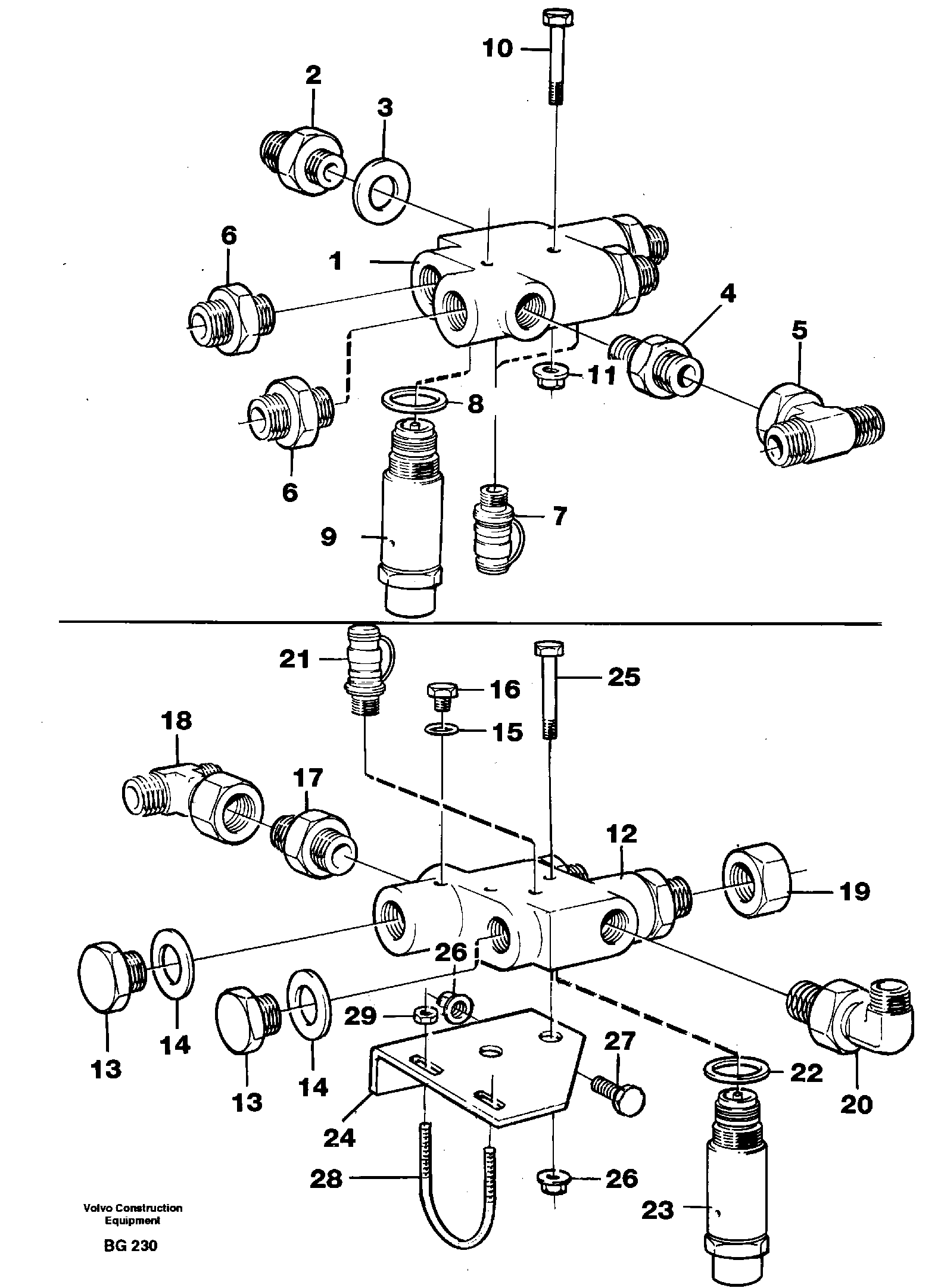 Check valve with fitting parts — volvo parts diagram