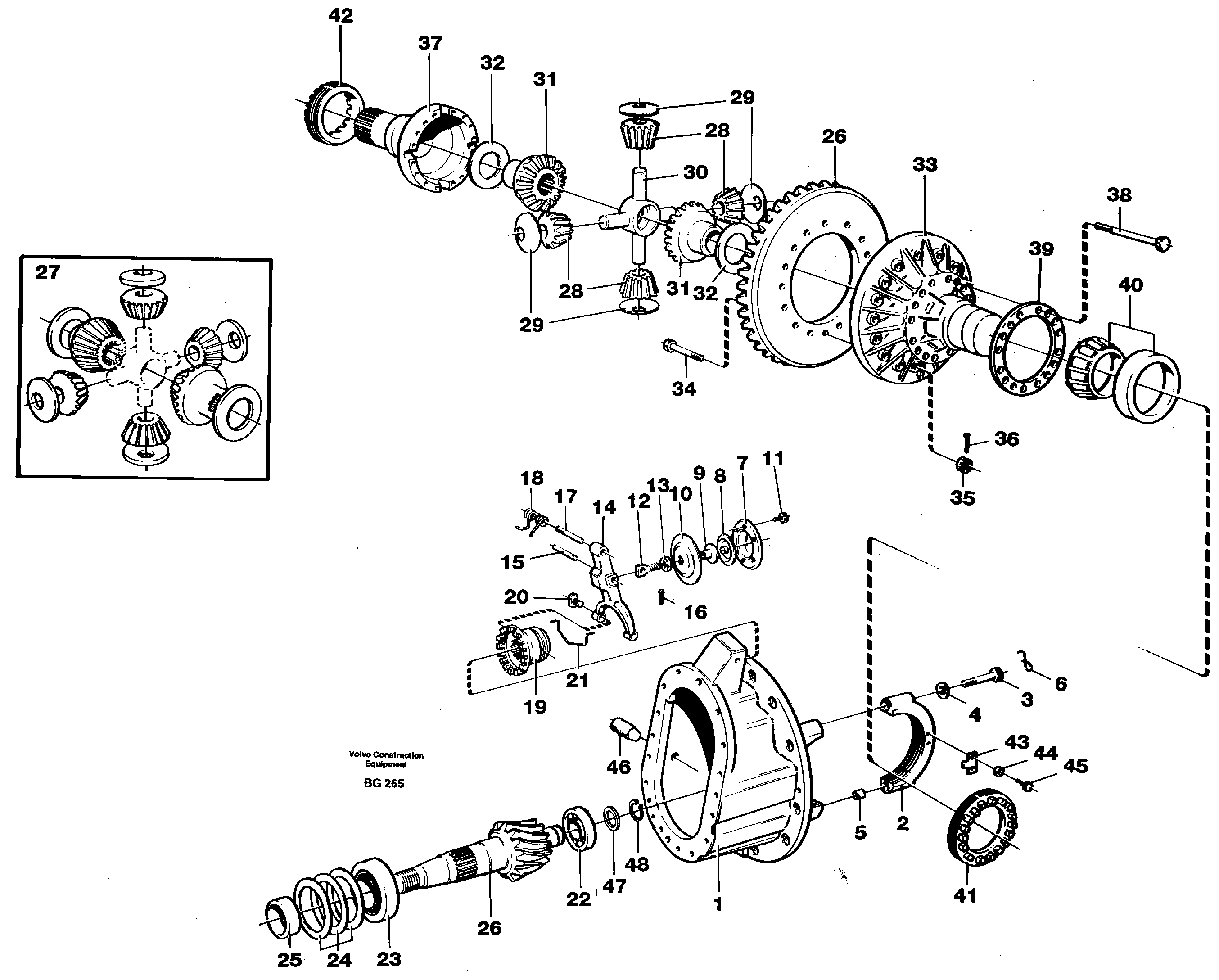 Final drive  AHW71D PROD NO 23747 — volvo parts diagram