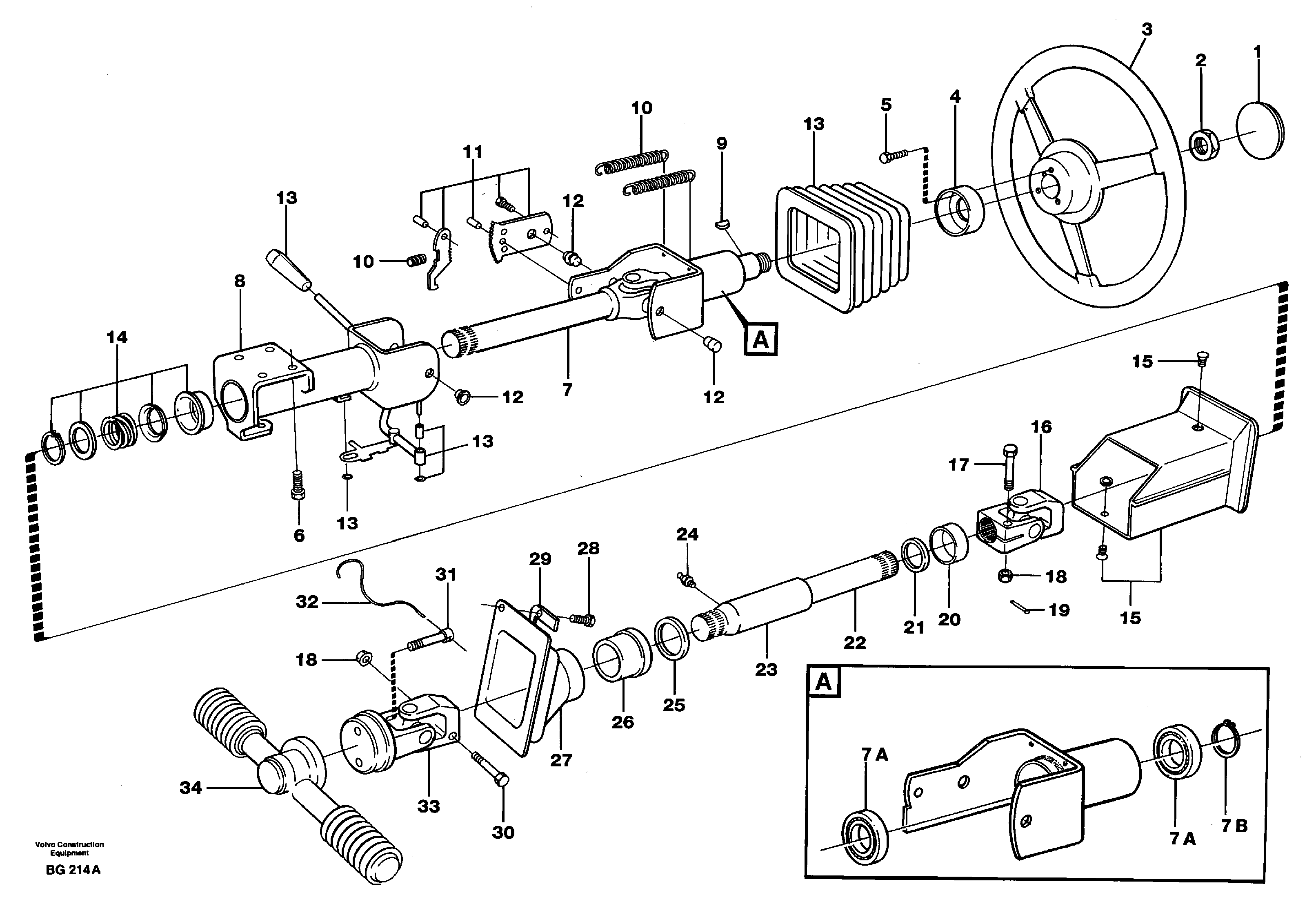 Steering system — volvo parts diagram