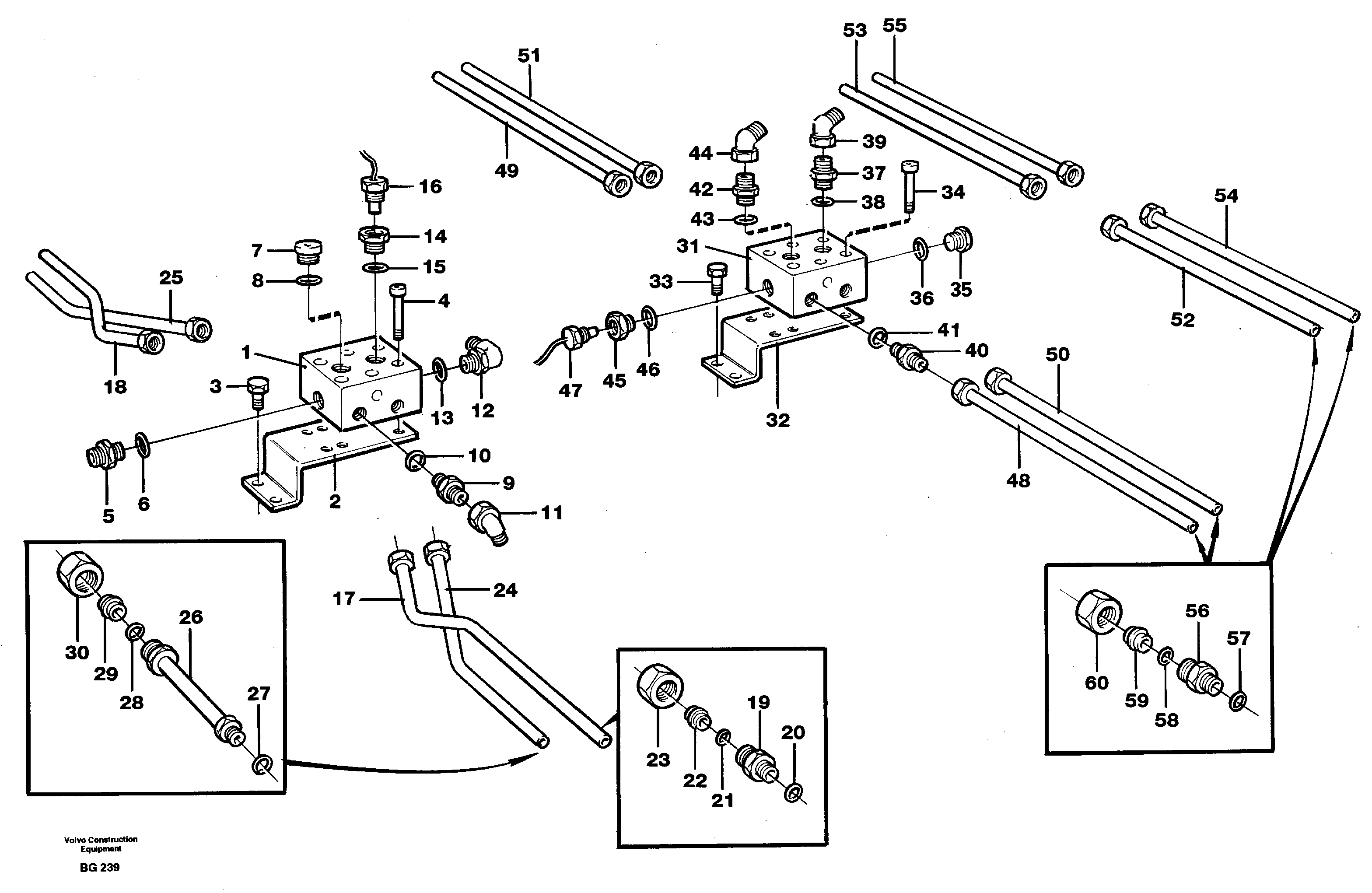 Brake cooling system, axles — volvo parts diagram