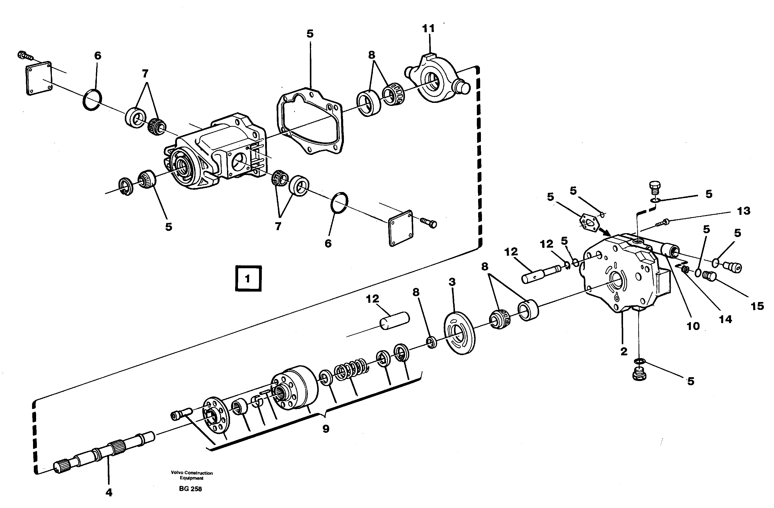 Hydraulic pump — volvo parts diagram