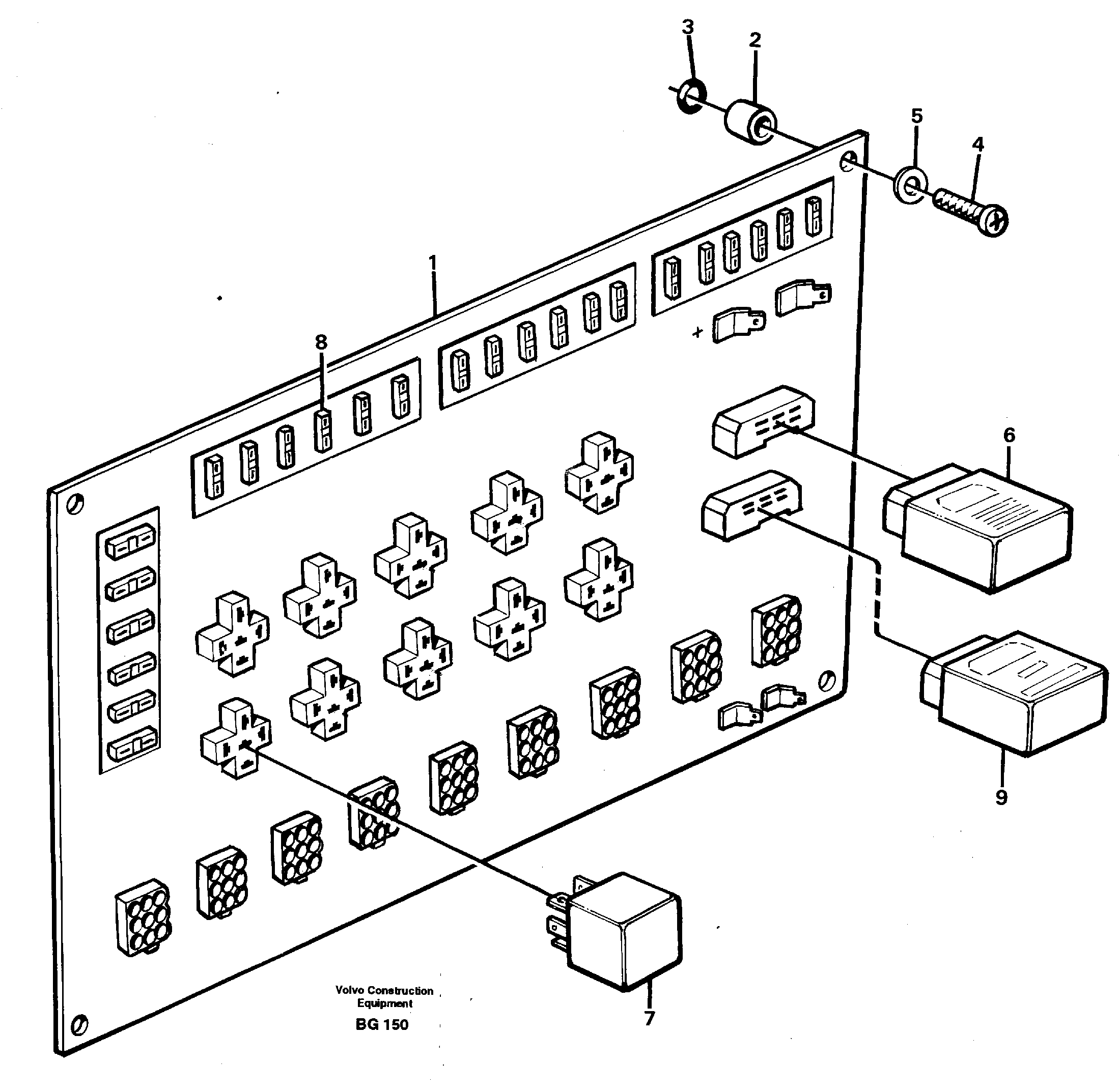 Electrical distribution box — volvo parts diagram