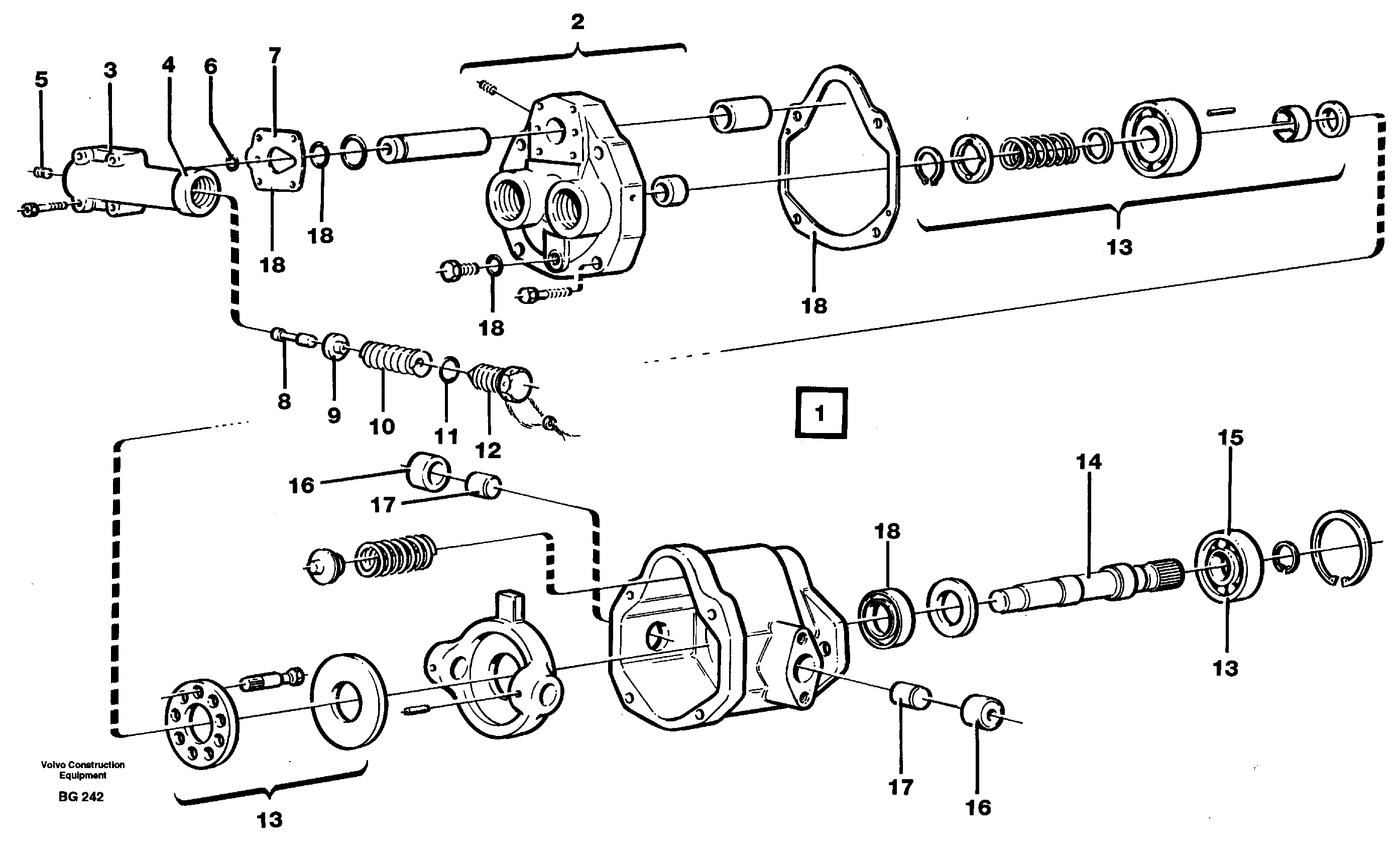 Piston pump — volvo parts diagram