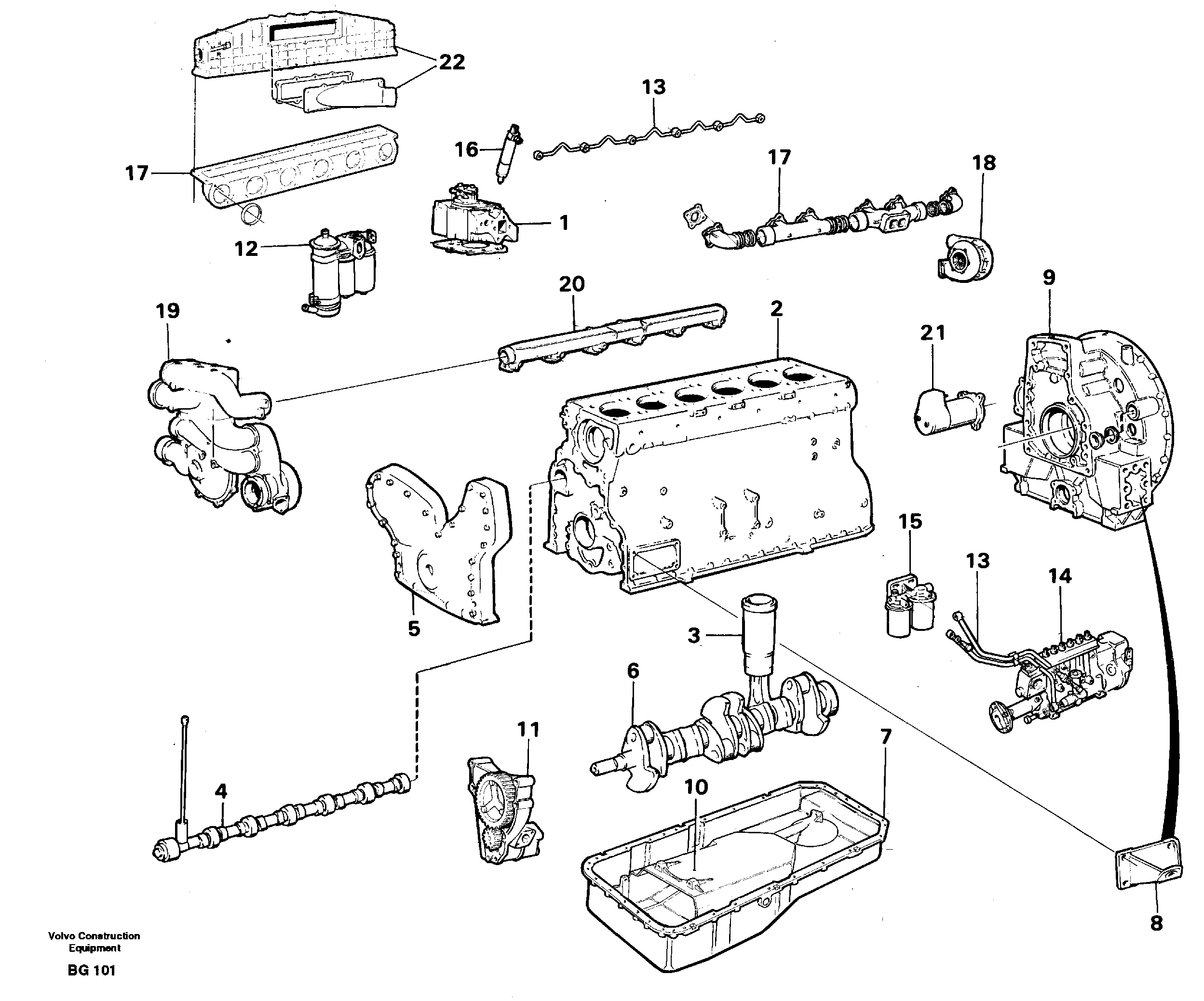 Engine — volvo parts diagram
