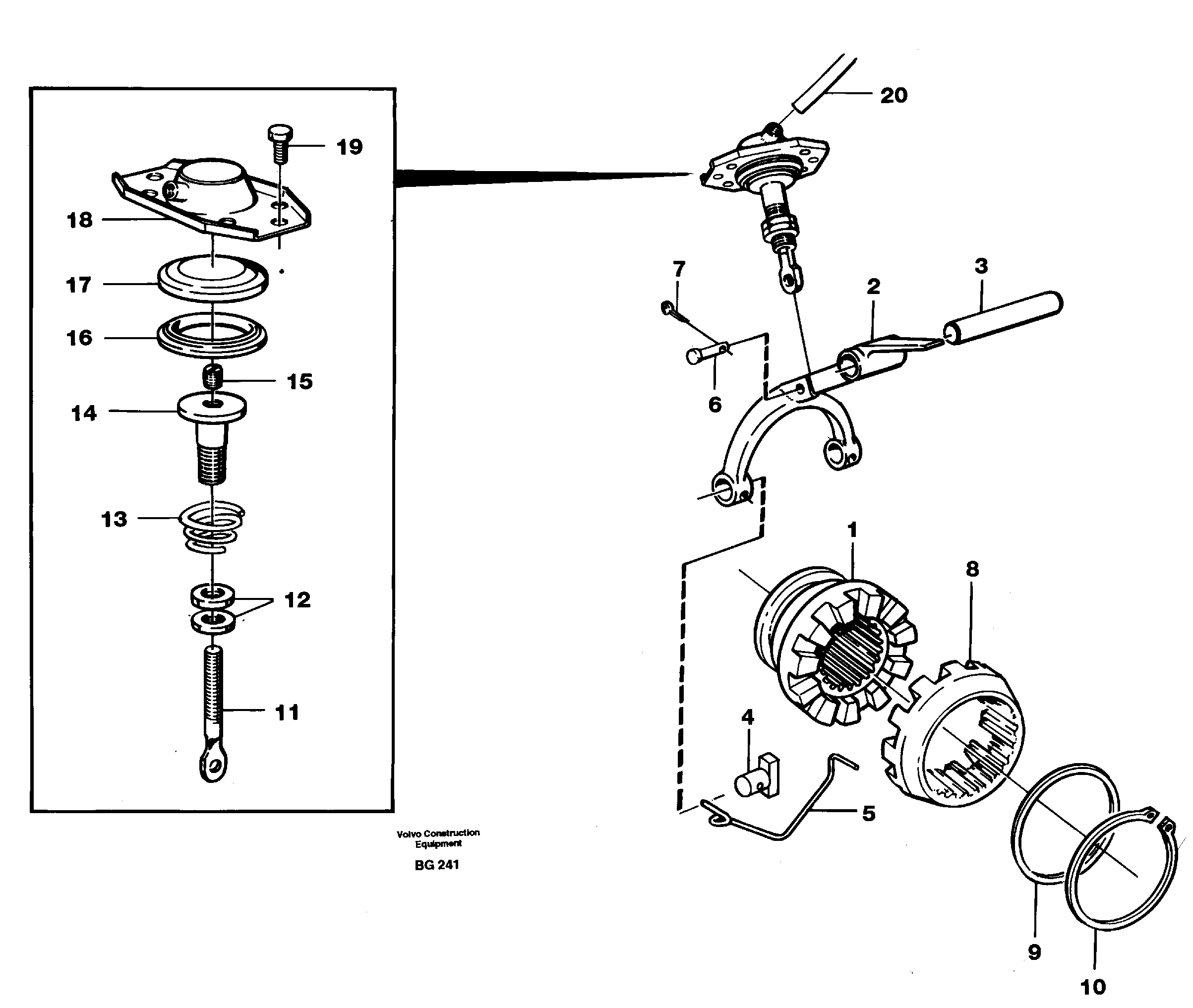 Differential lock  AHW71C,AHW71D,AHW71E — volvo parts diagram