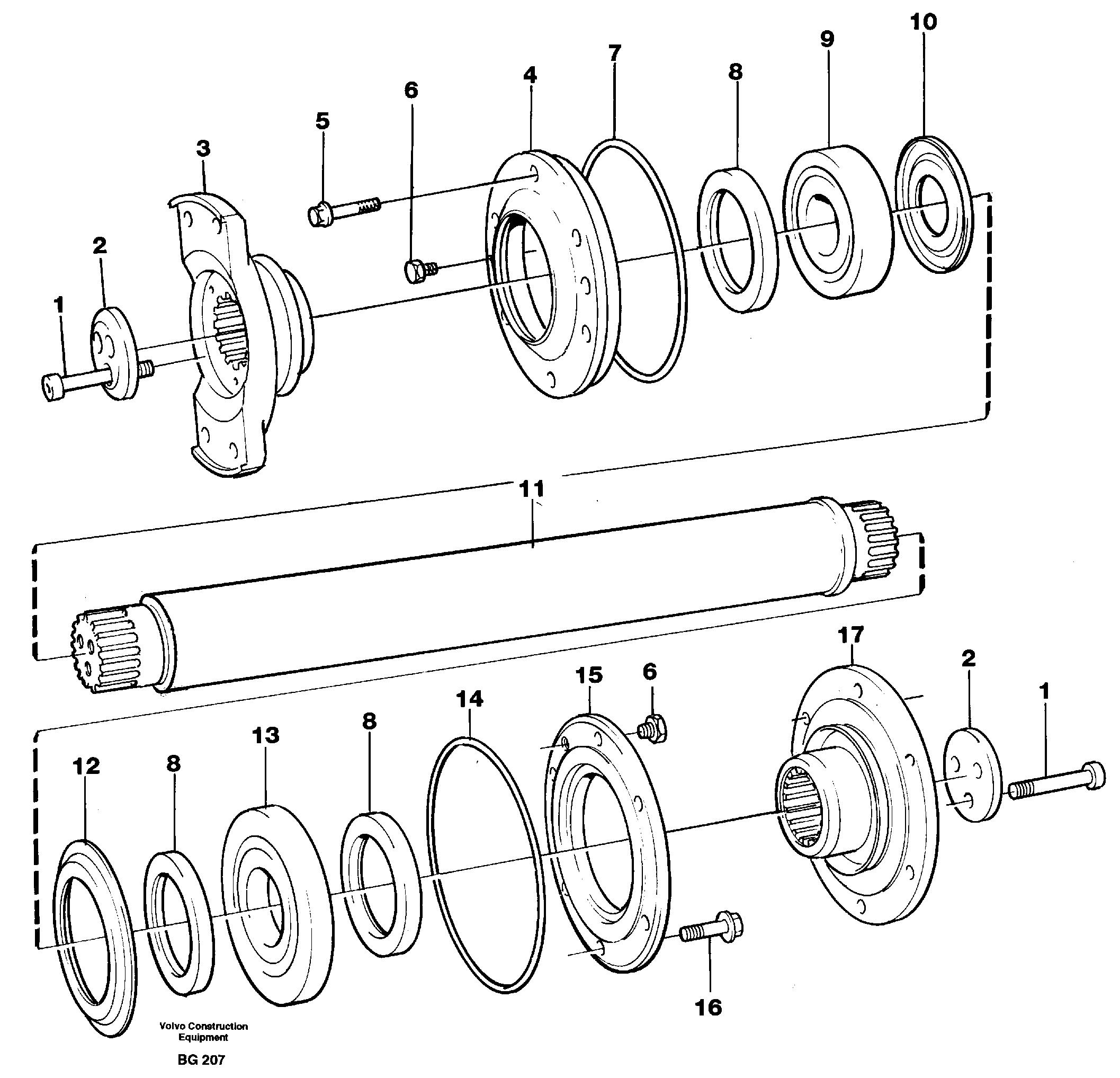 Intermediate shaft — volvo parts diagram