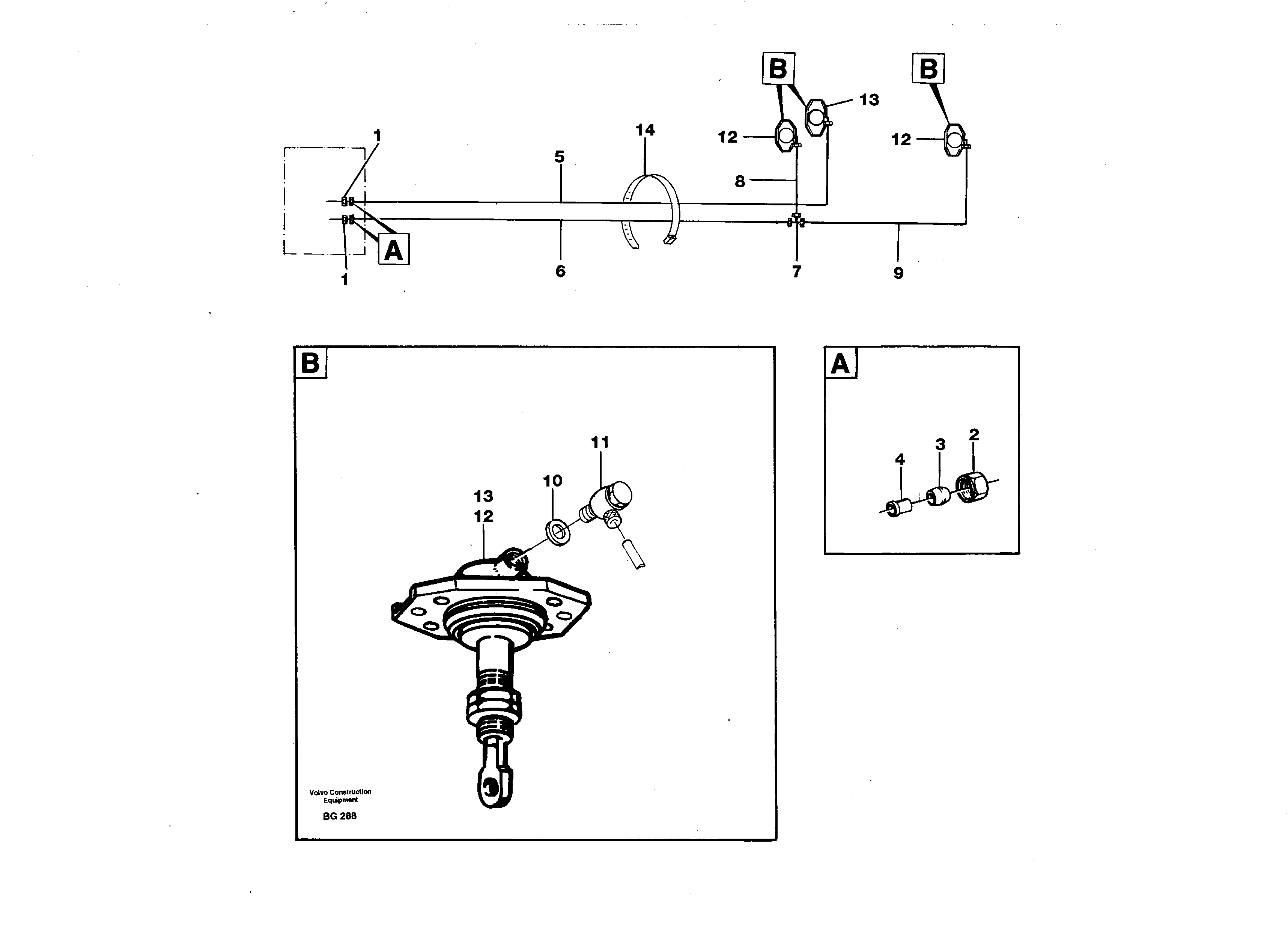 Pneumatic system, 6x6 and diff lock, load unit — volvo parts diagram