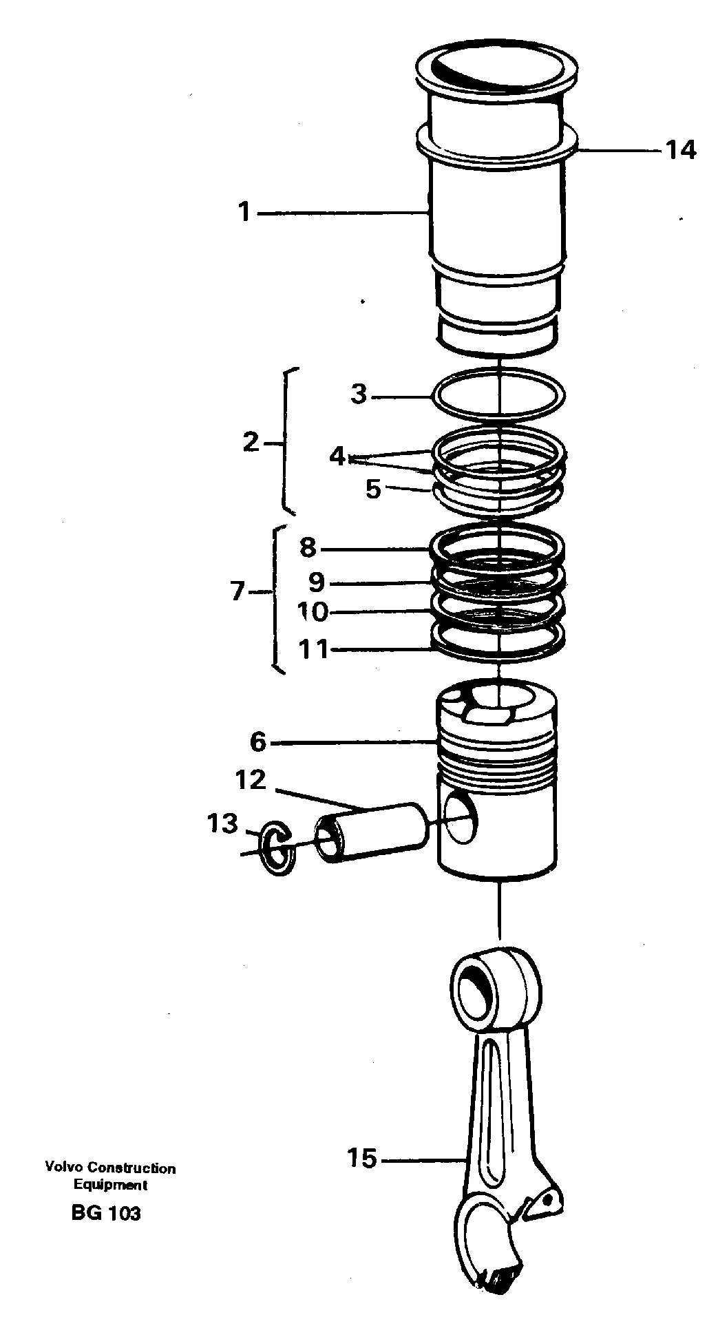 Cylinder liner — volvo parts diagram