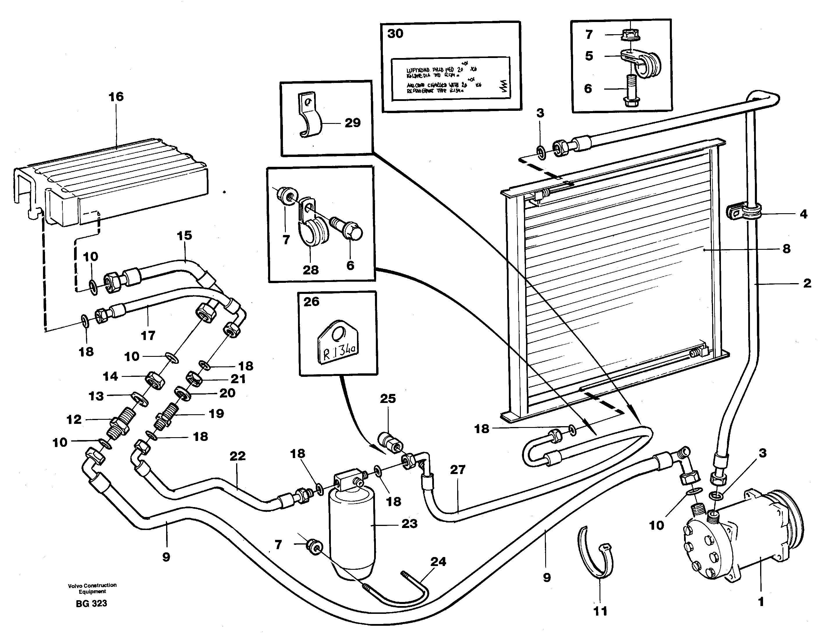 Air conditioning.  93006 — volvo parts diagram