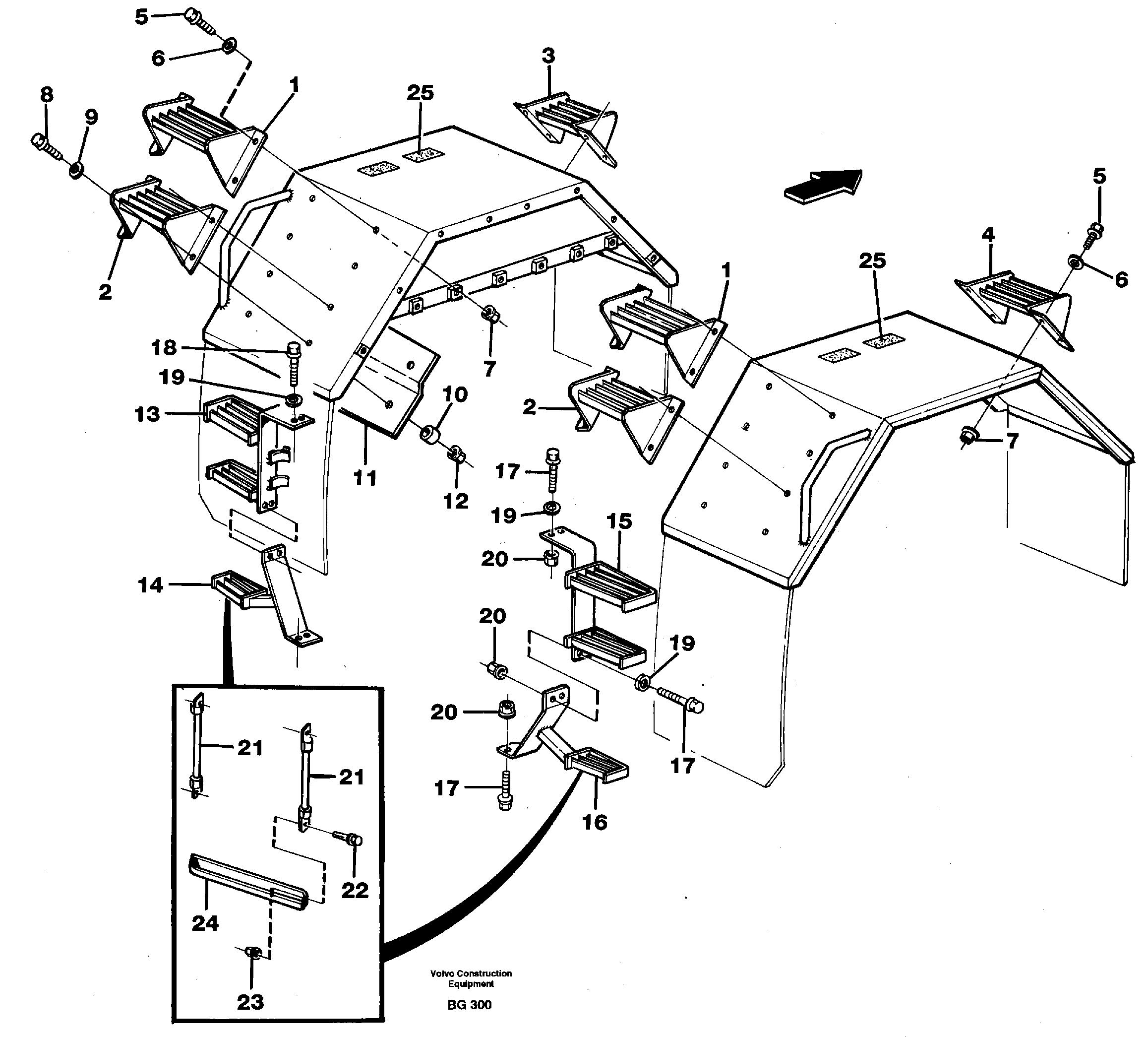 Steps and ladder — volvo parts diagram