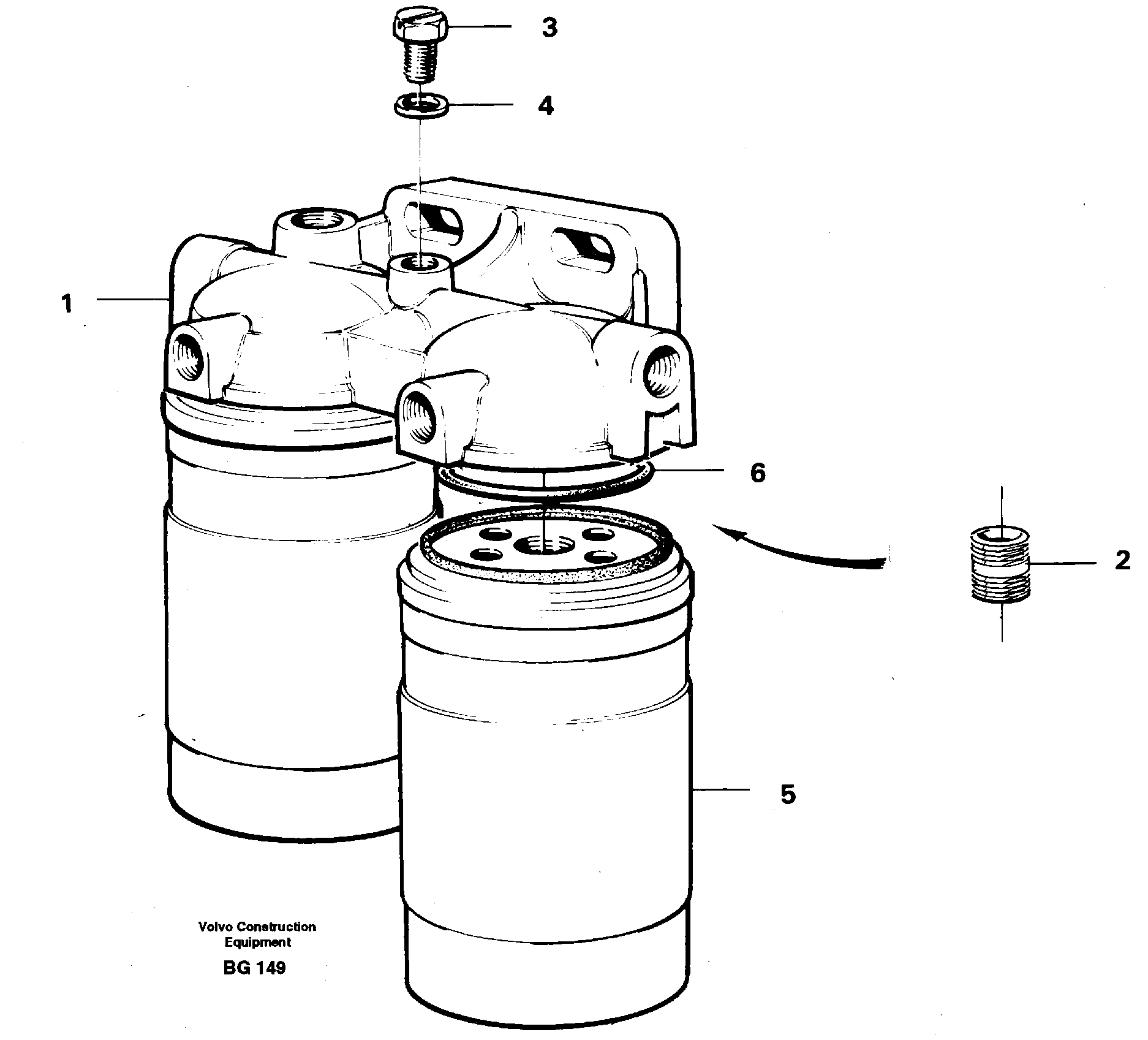 Fuel filter — volvo parts diagram