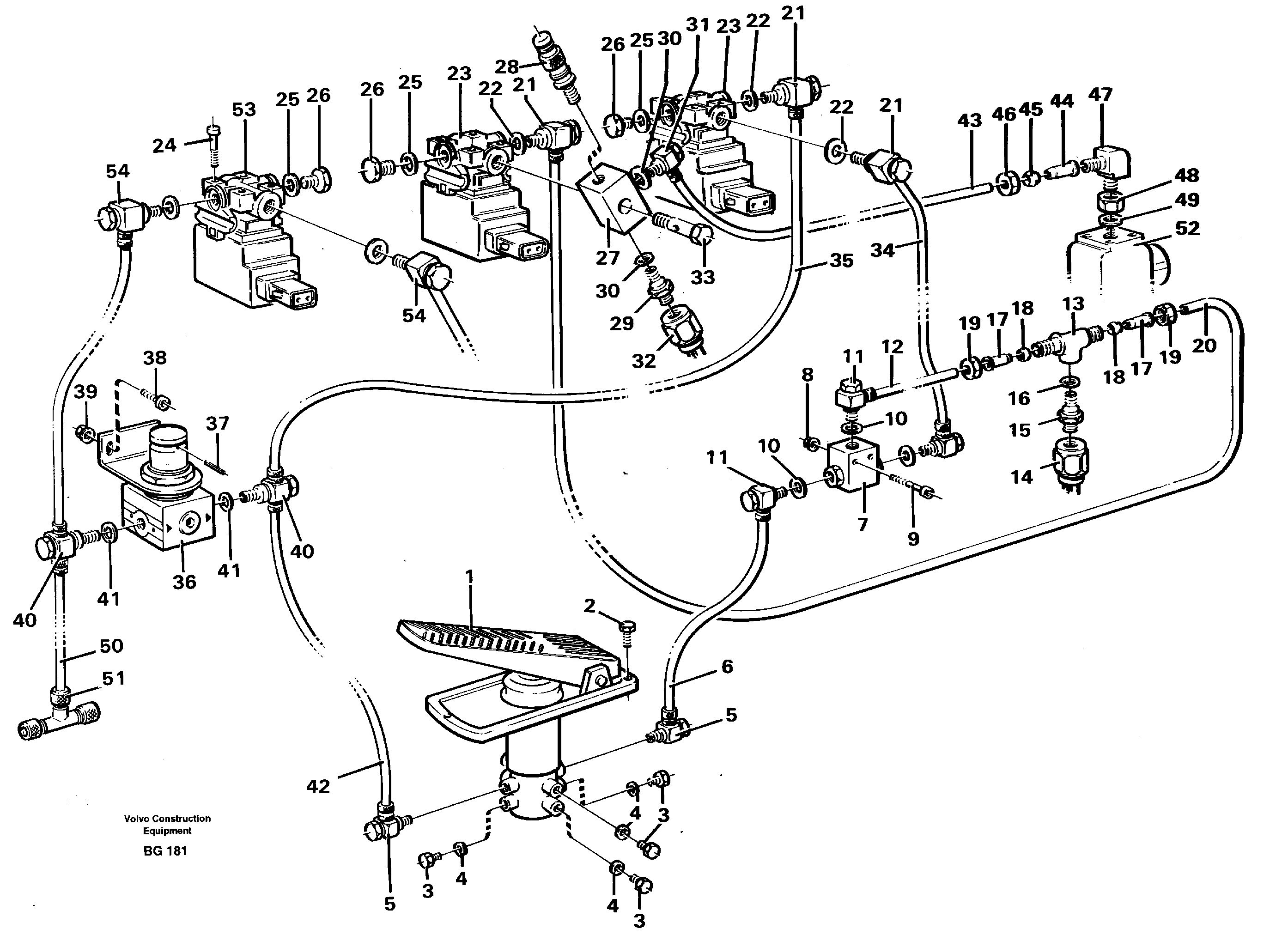 Pneumatic air system, transmission — volvo parts diagram