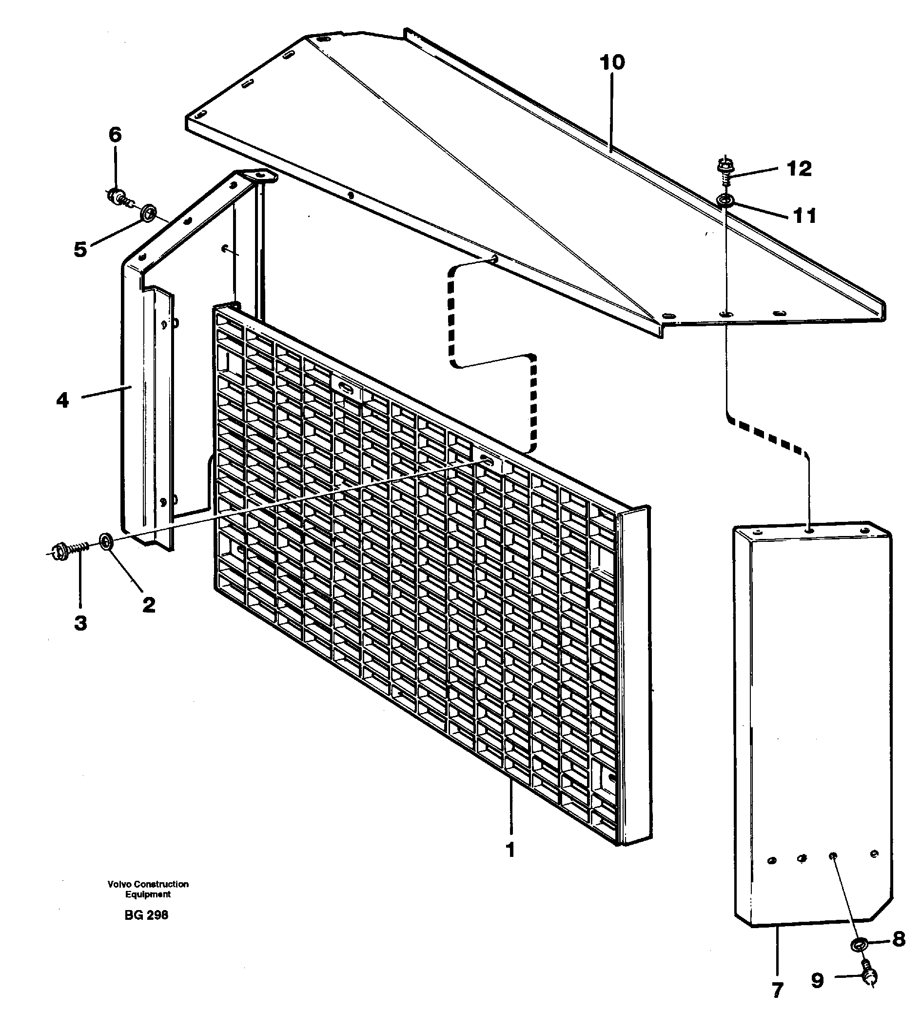 Radiator casing — volvo parts diagram