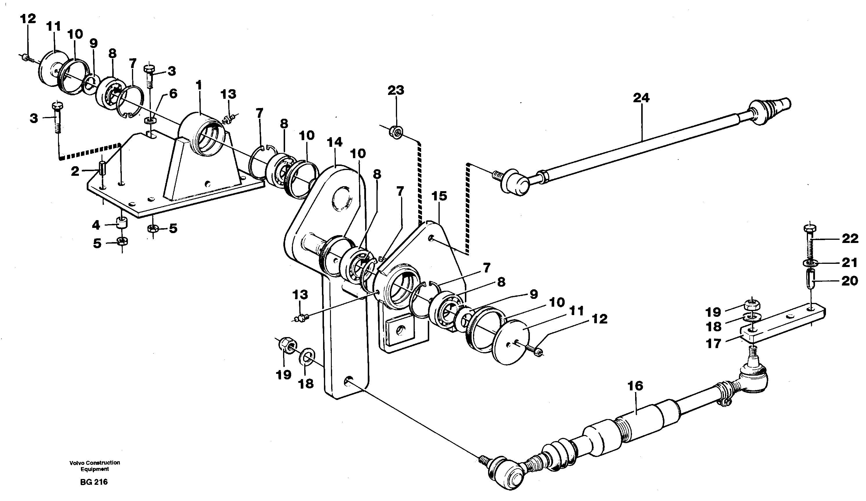 Steering linkage — volvo parts diagram