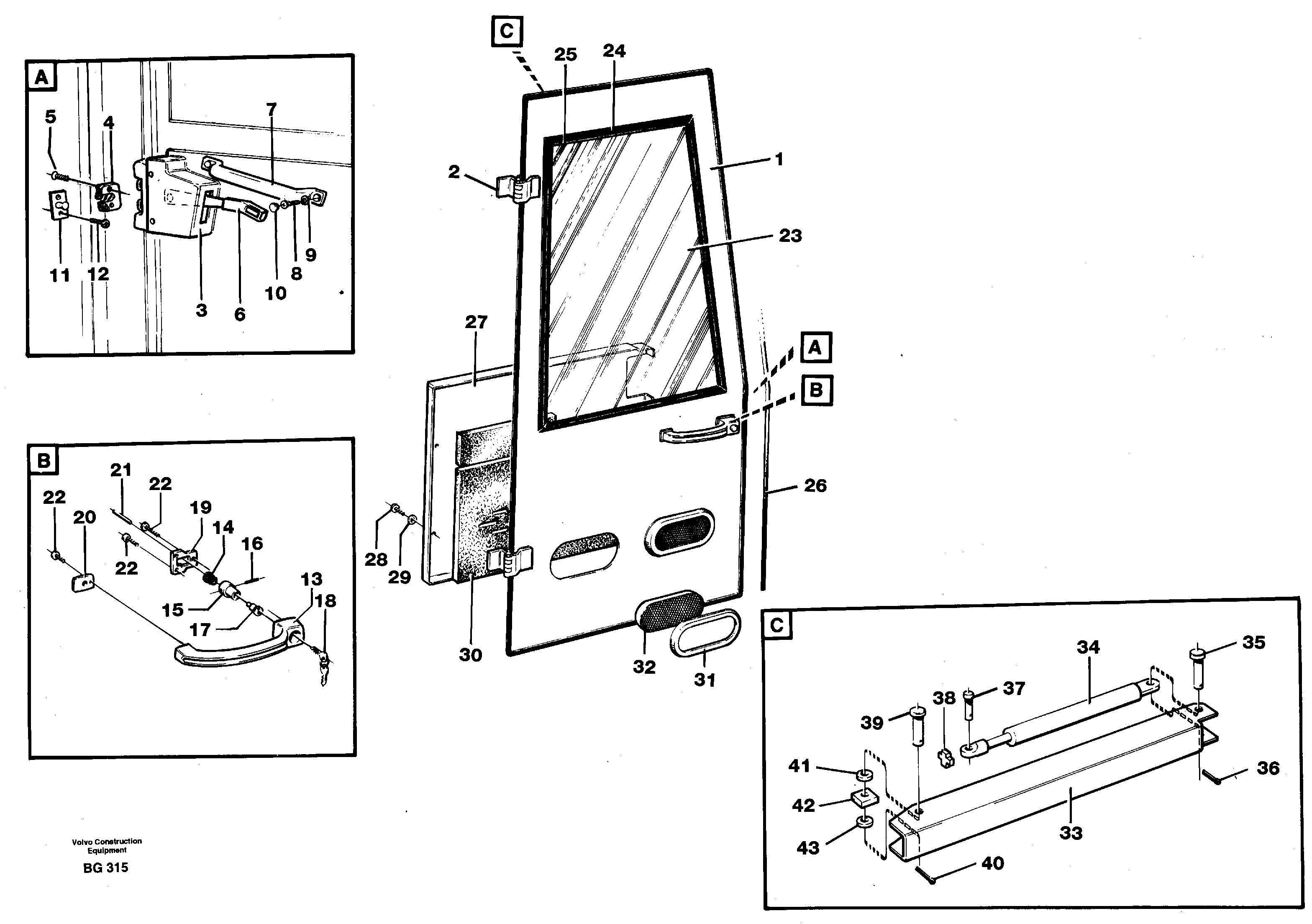 Door — volvo parts diagram