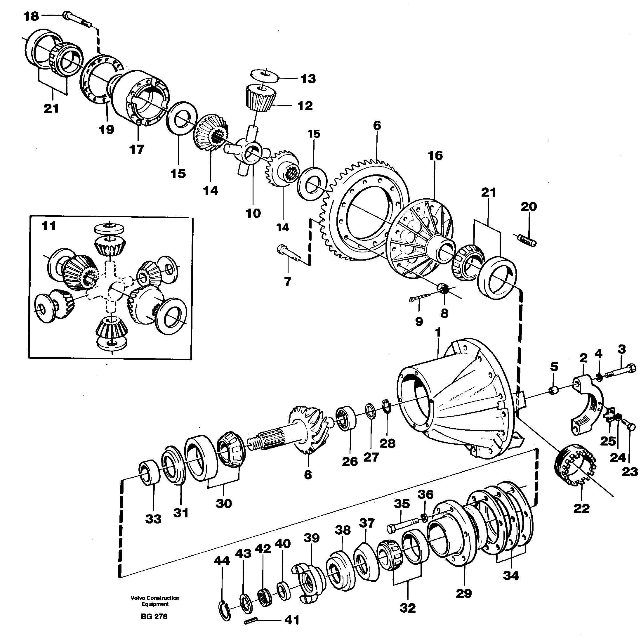 Final drive  AHW71E PROD NO 23748 — volvo parts diagram