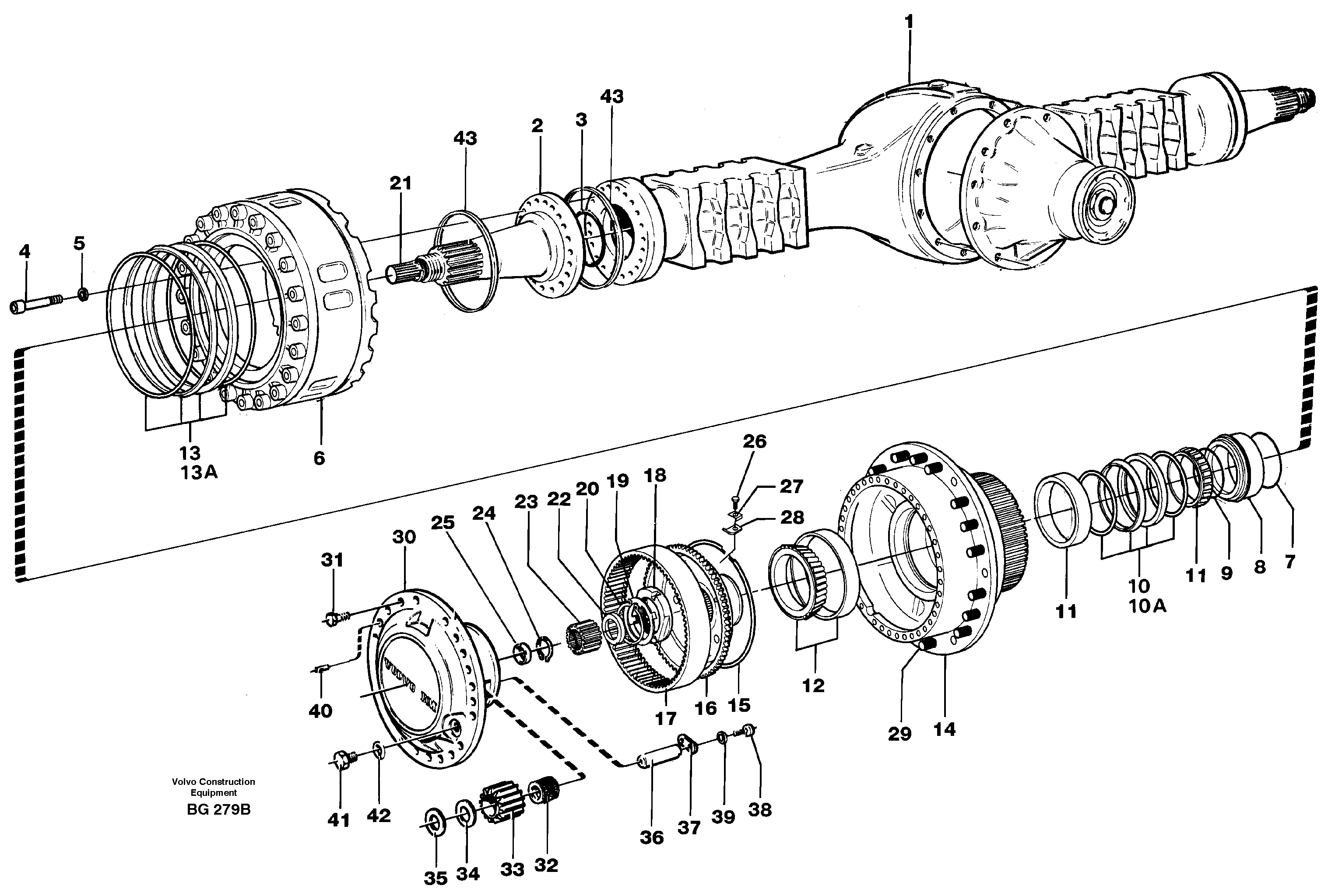 Planetary drive  AHW71E PROD NO 23748 — volvo parts diagram