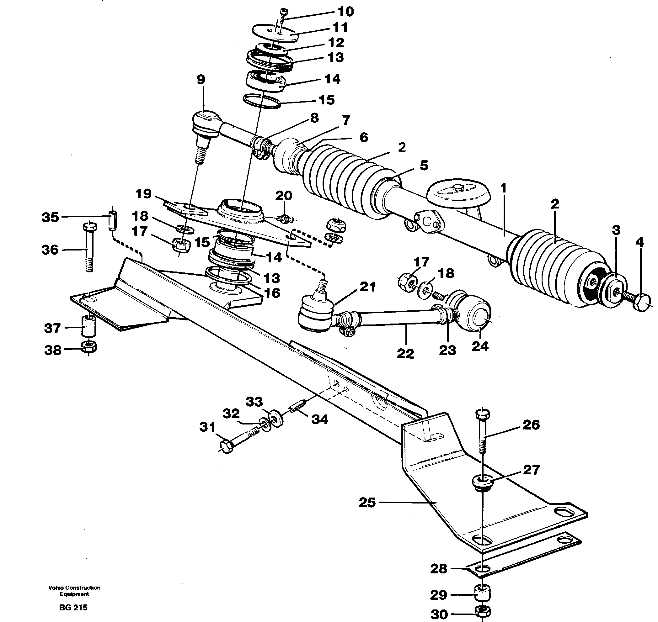 Steering linkage — volvo parts diagram